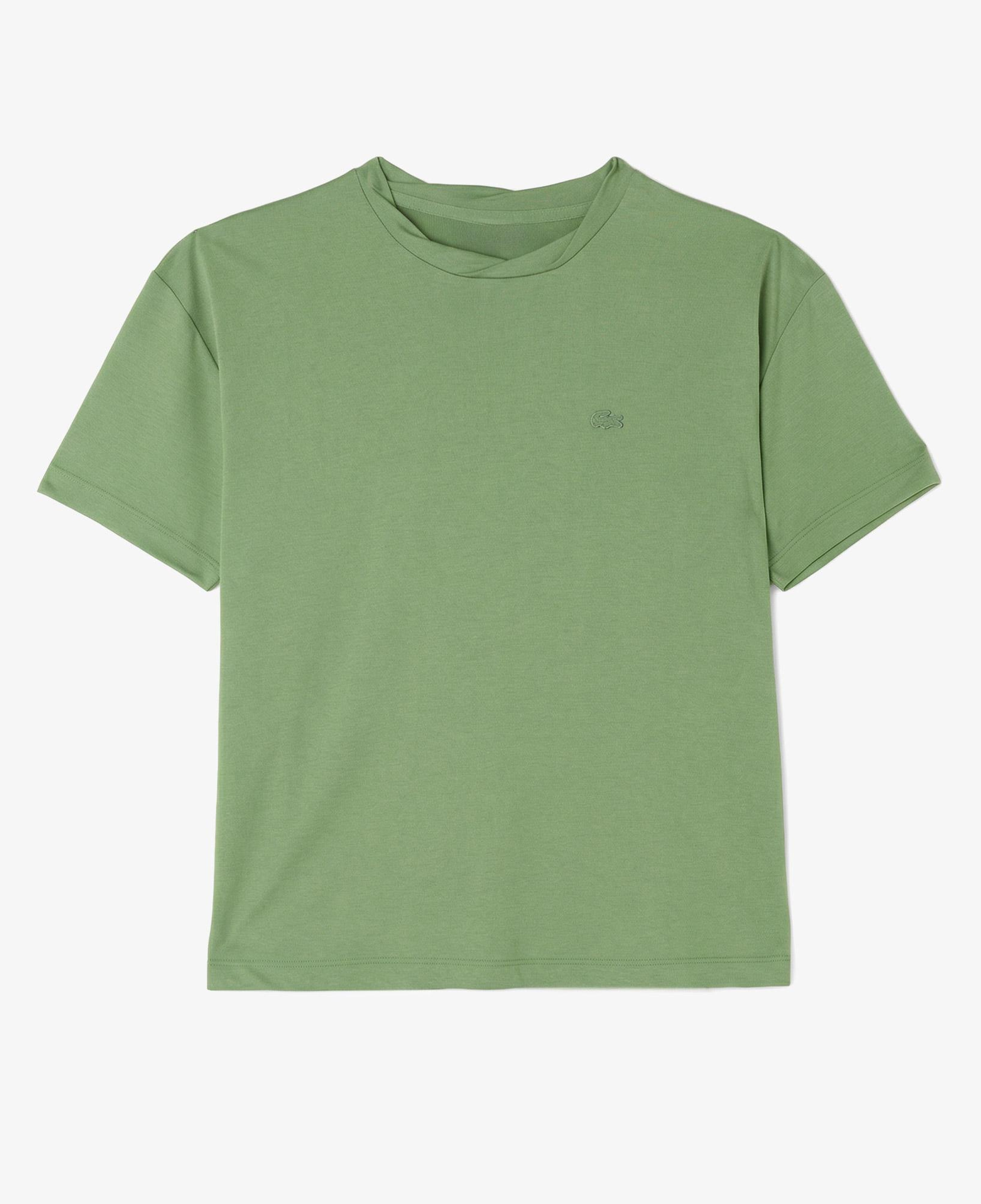 Kadın Relaxed Fit Bisiklet Yaka Yeşil T-Shirt