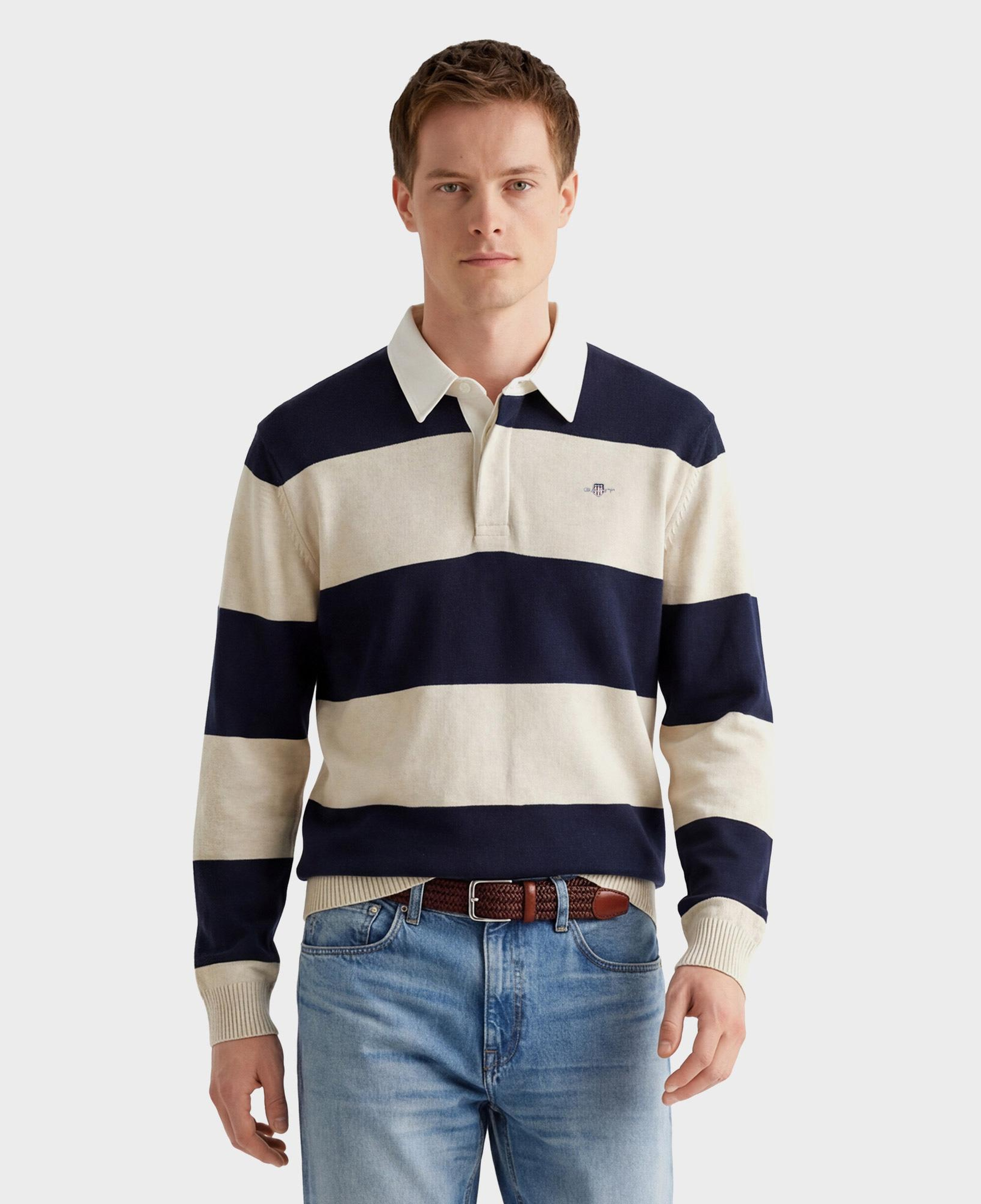 GANT Erkek Lacivert Regular Fit Polo Yaka Triko