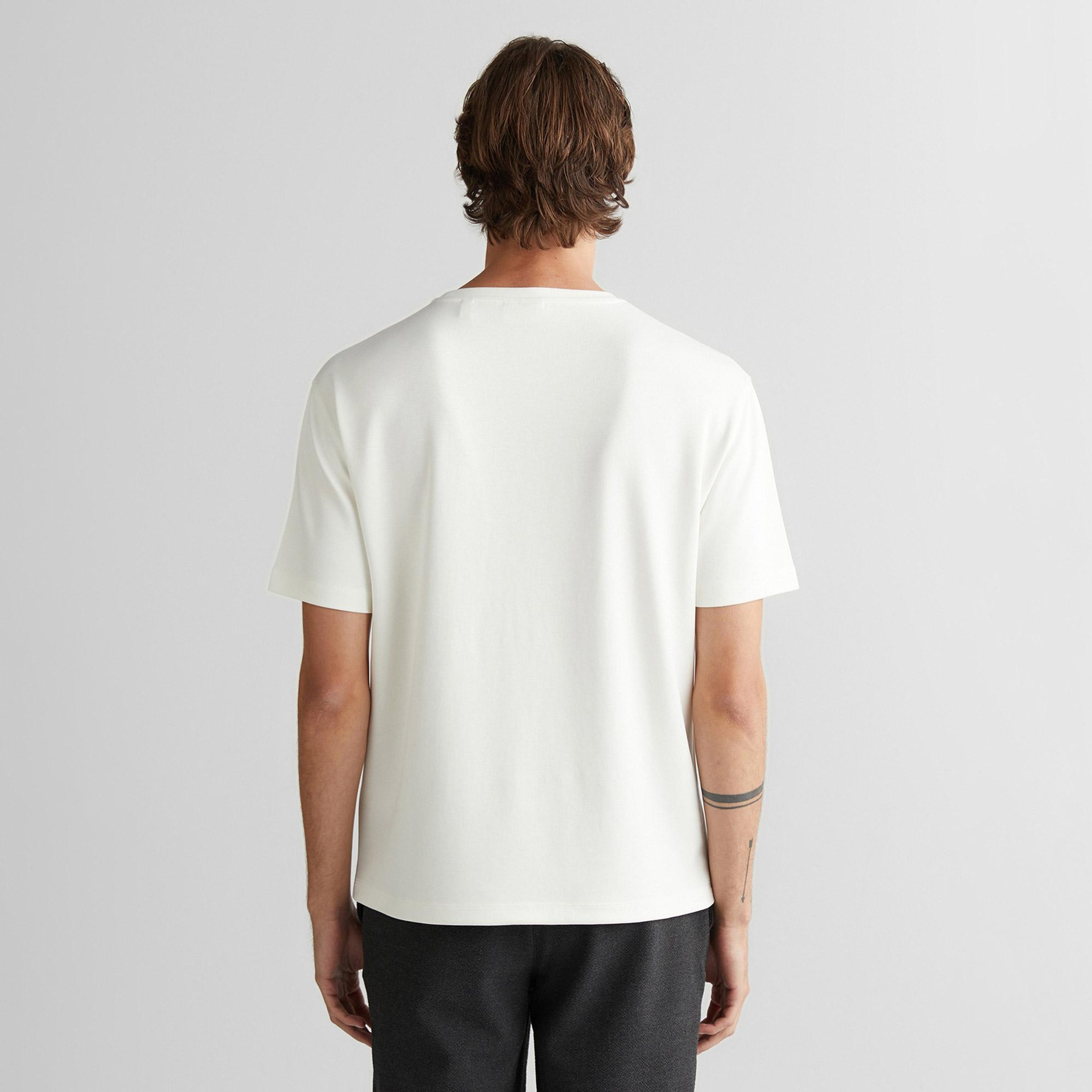 GANT Erkek Beyaz Bisiklet Yaka T-Shirt