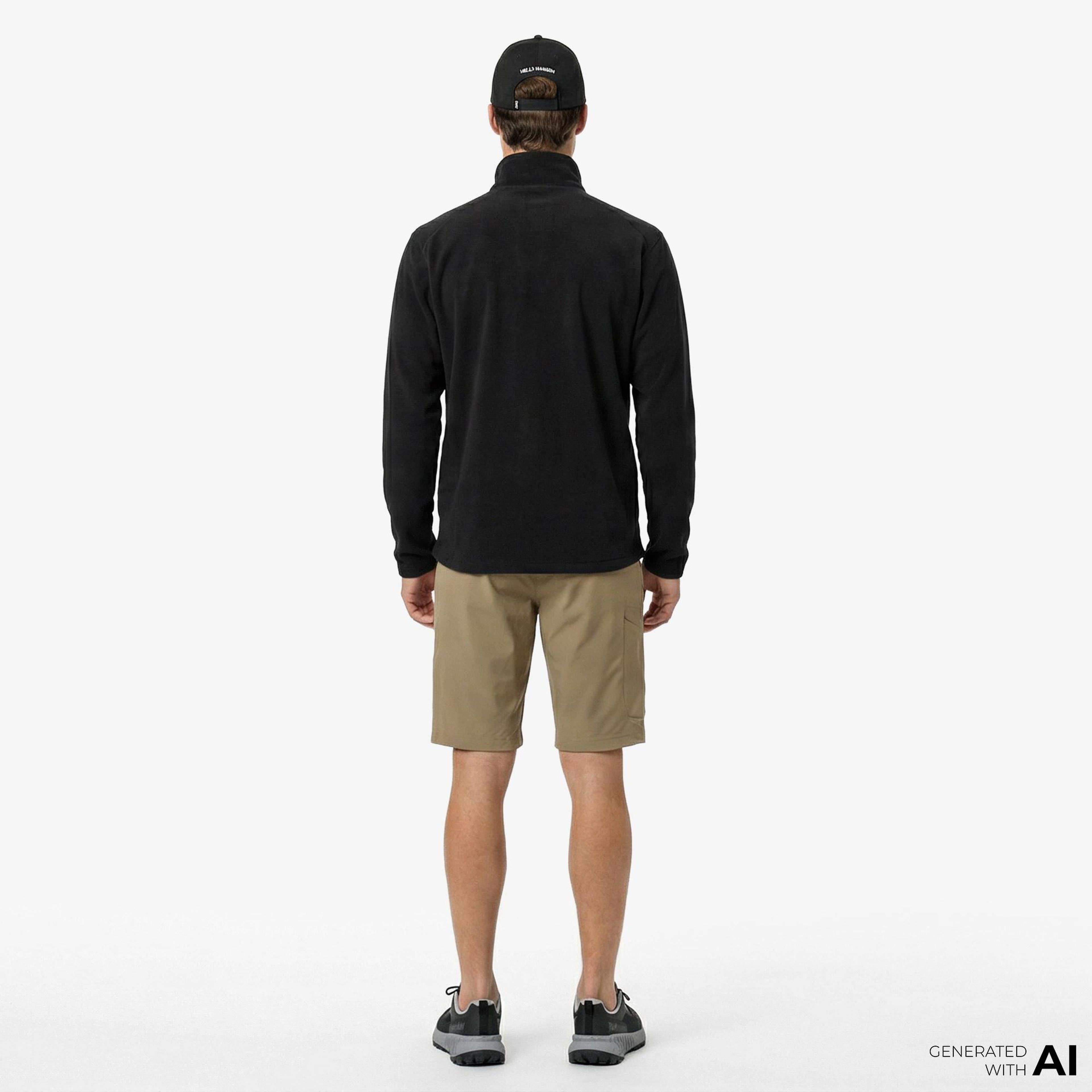 Helly Hansen Light Half Zip Erkek Siyah Outdoor Polar