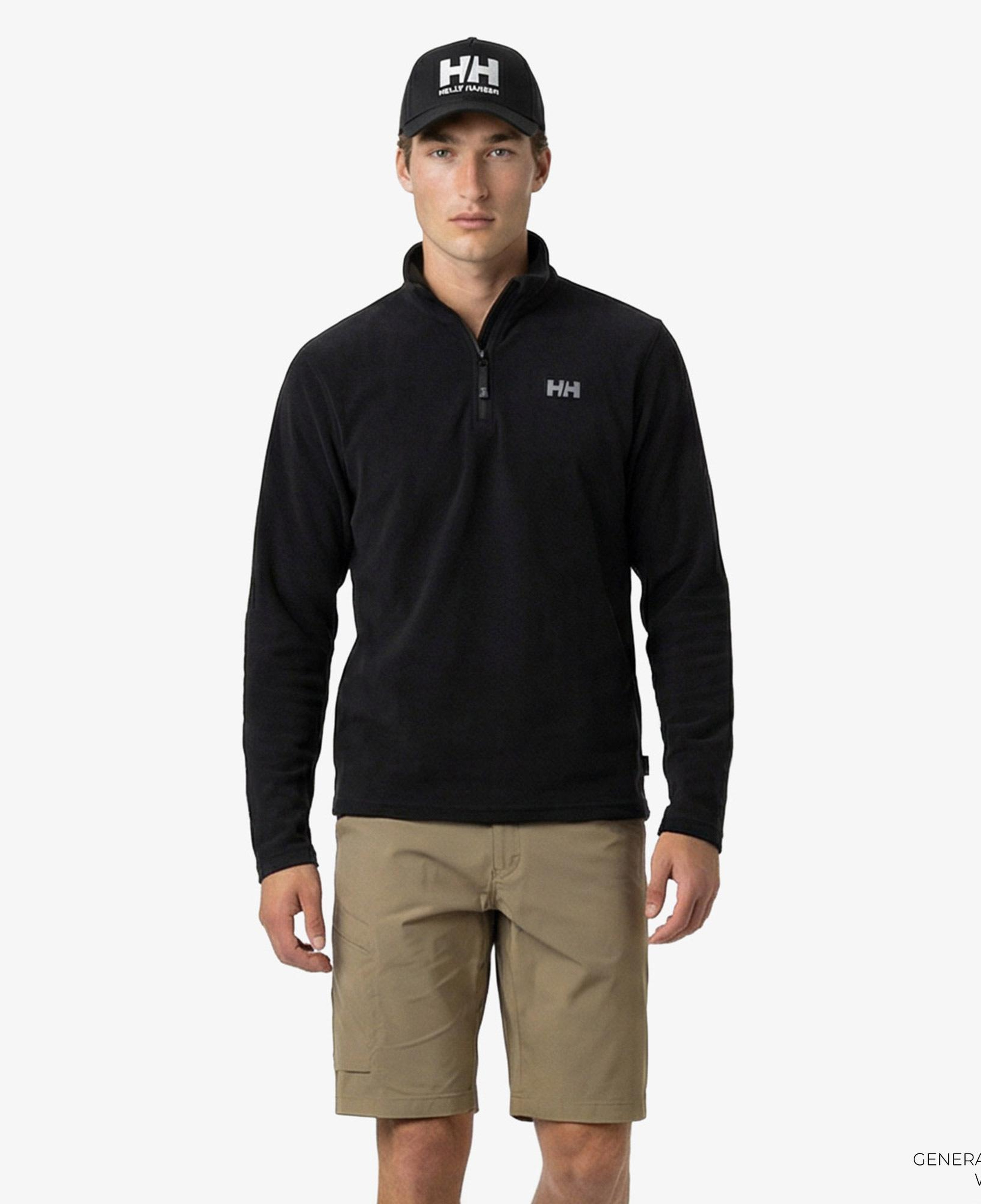 Helly Hansen Light Half Zip Erkek Siyah Outdoor Polar