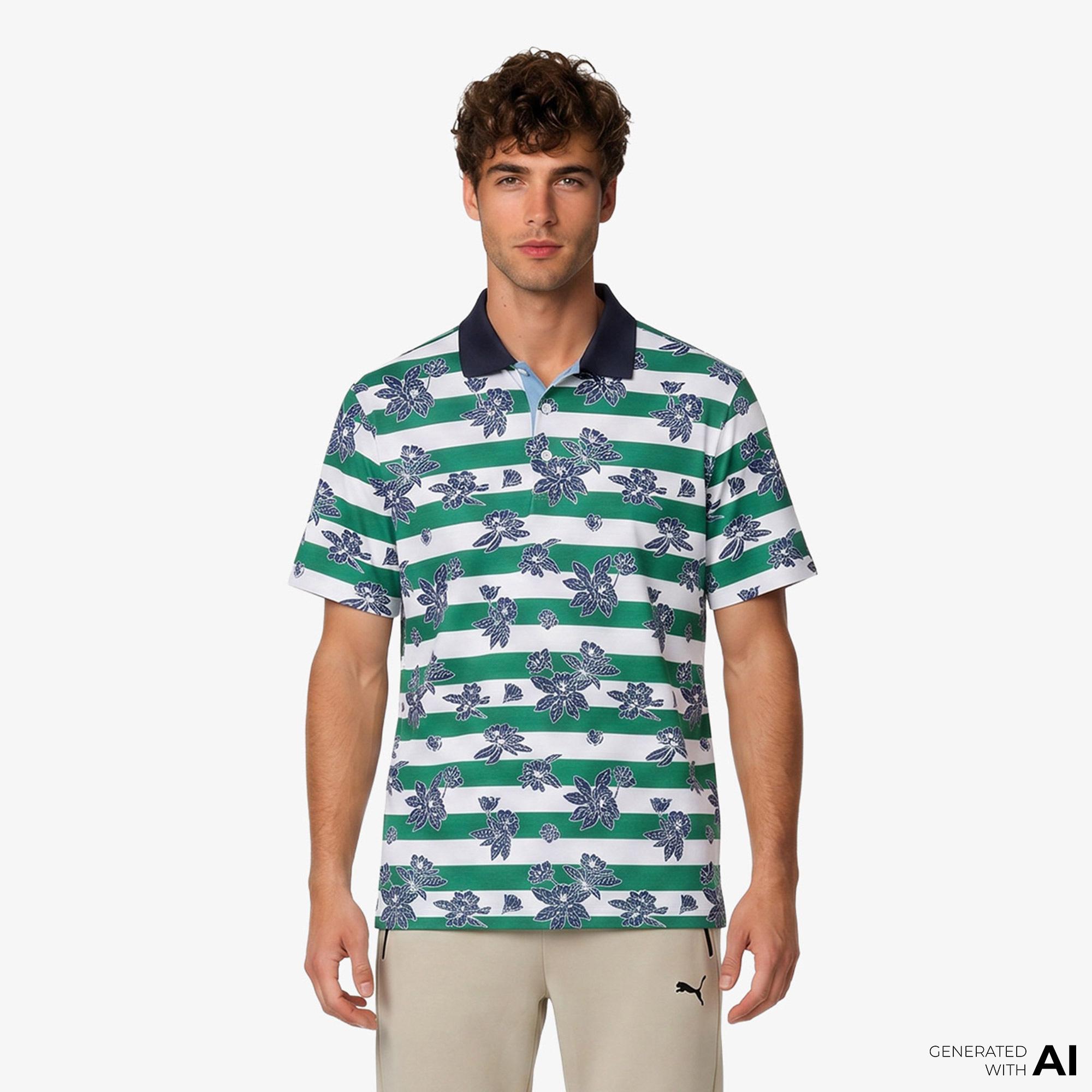 Puma Garden Pique Erkek Yeşil Golf Polo T-Shirt