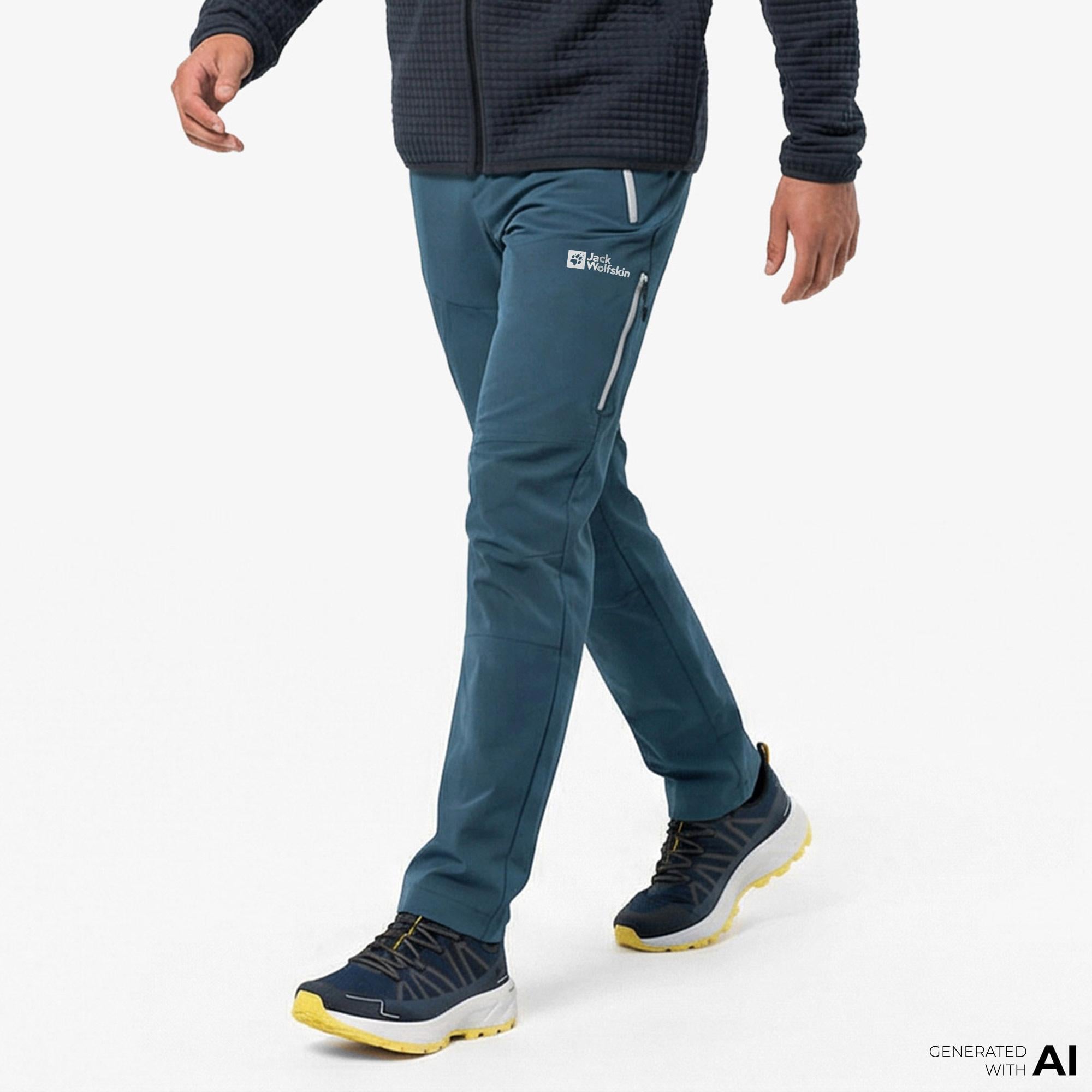 Jack Wolfskin Glastal Erkek Mavi Outdoor Pantolonu
