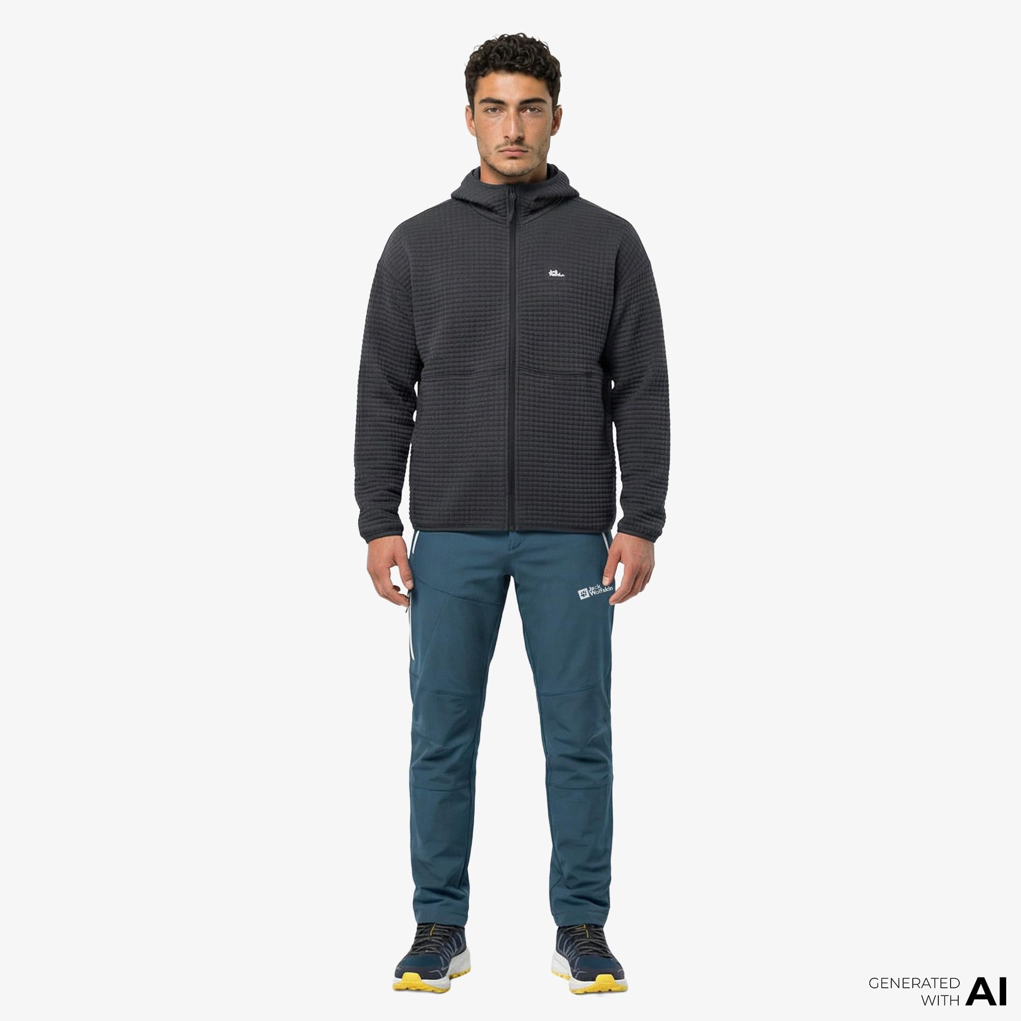 Jack Wolfskin Glastal Erkek Mavi Outdoor Pantolonu