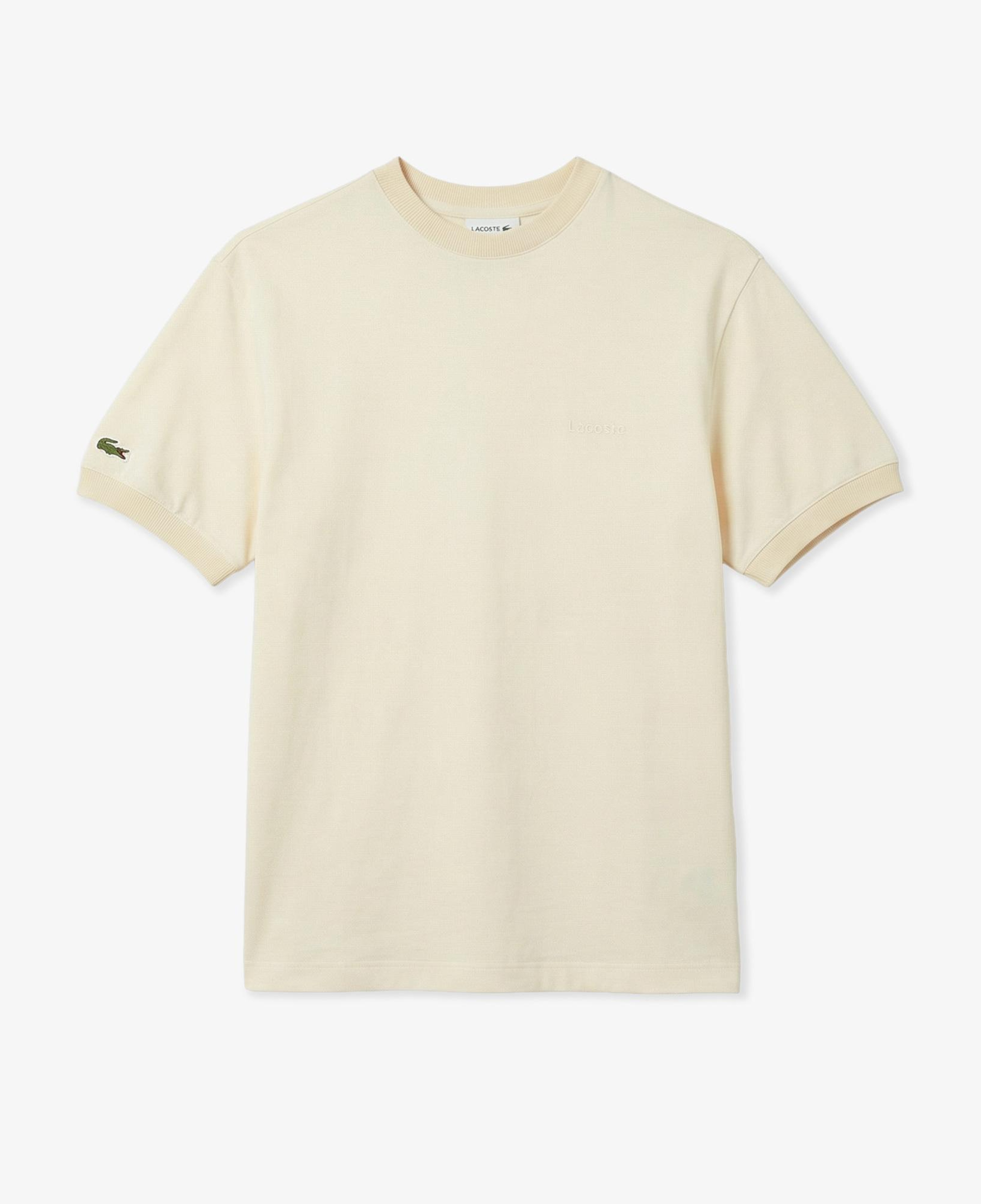 Erkek Relaxed Fit Bisiklet Yaka Bej T-Shirt