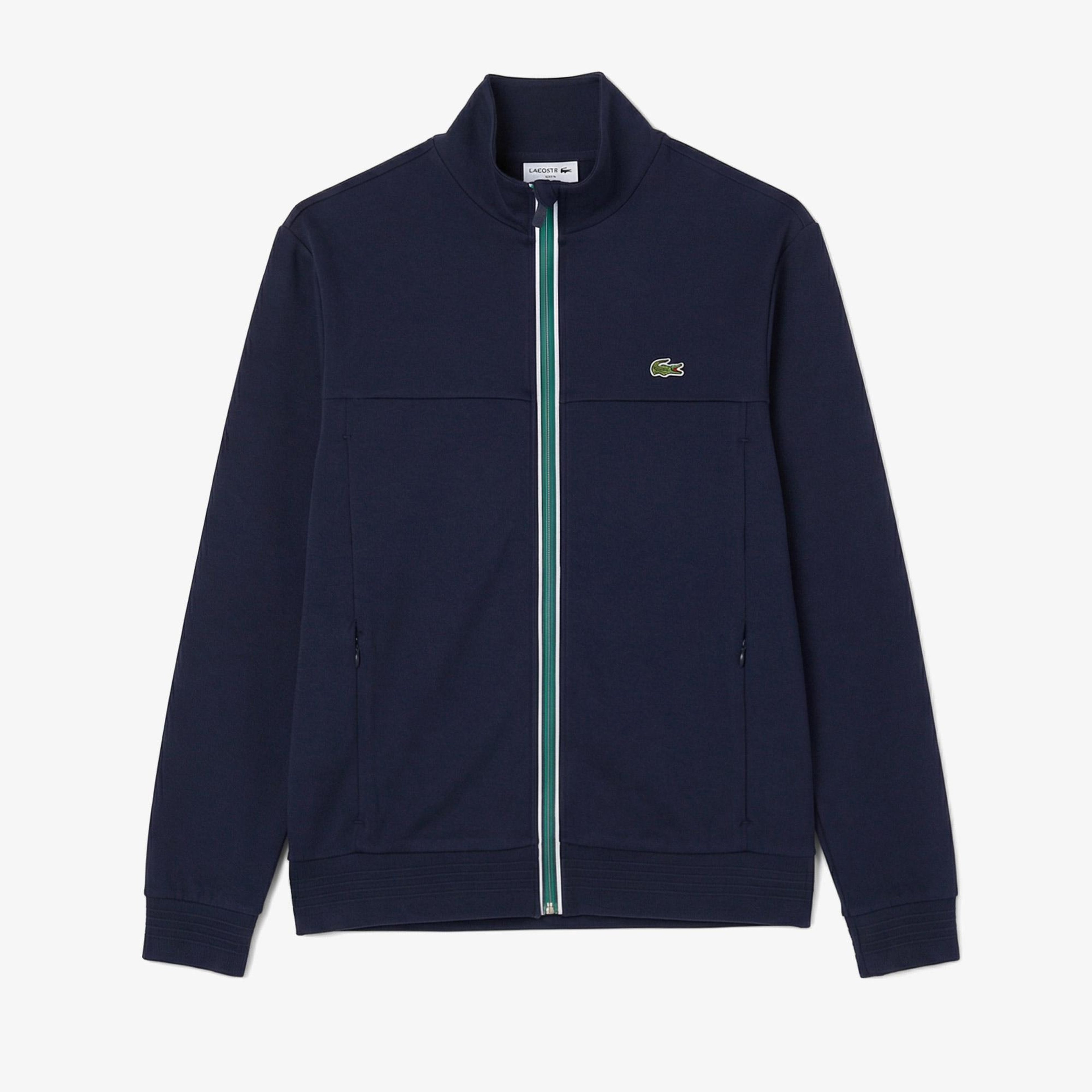 Erkek Slim Fit Fermuarlı Lacivert Sweatshirt