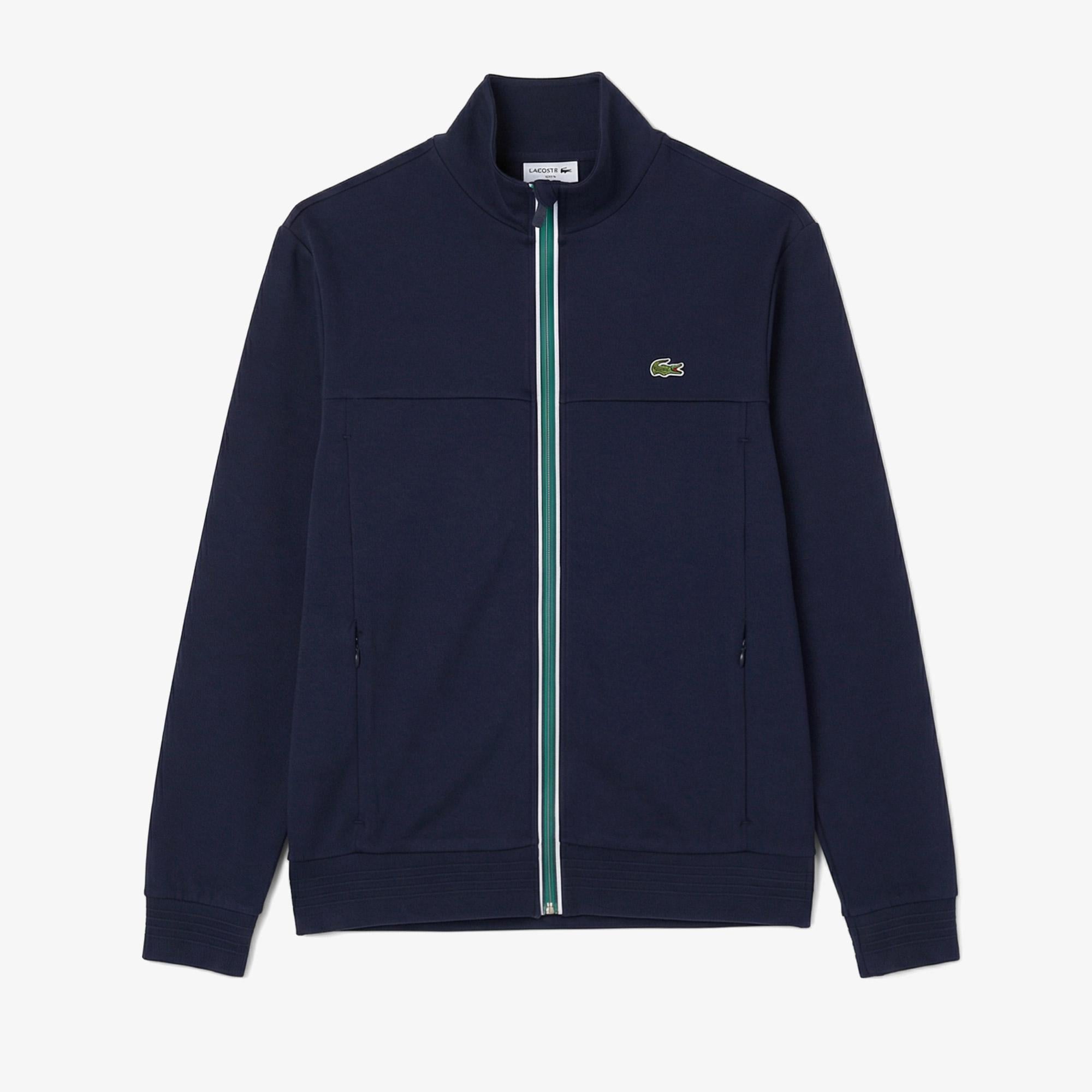 Erkek Slim Fit Fermuarlı Lacivert Sweatshirt