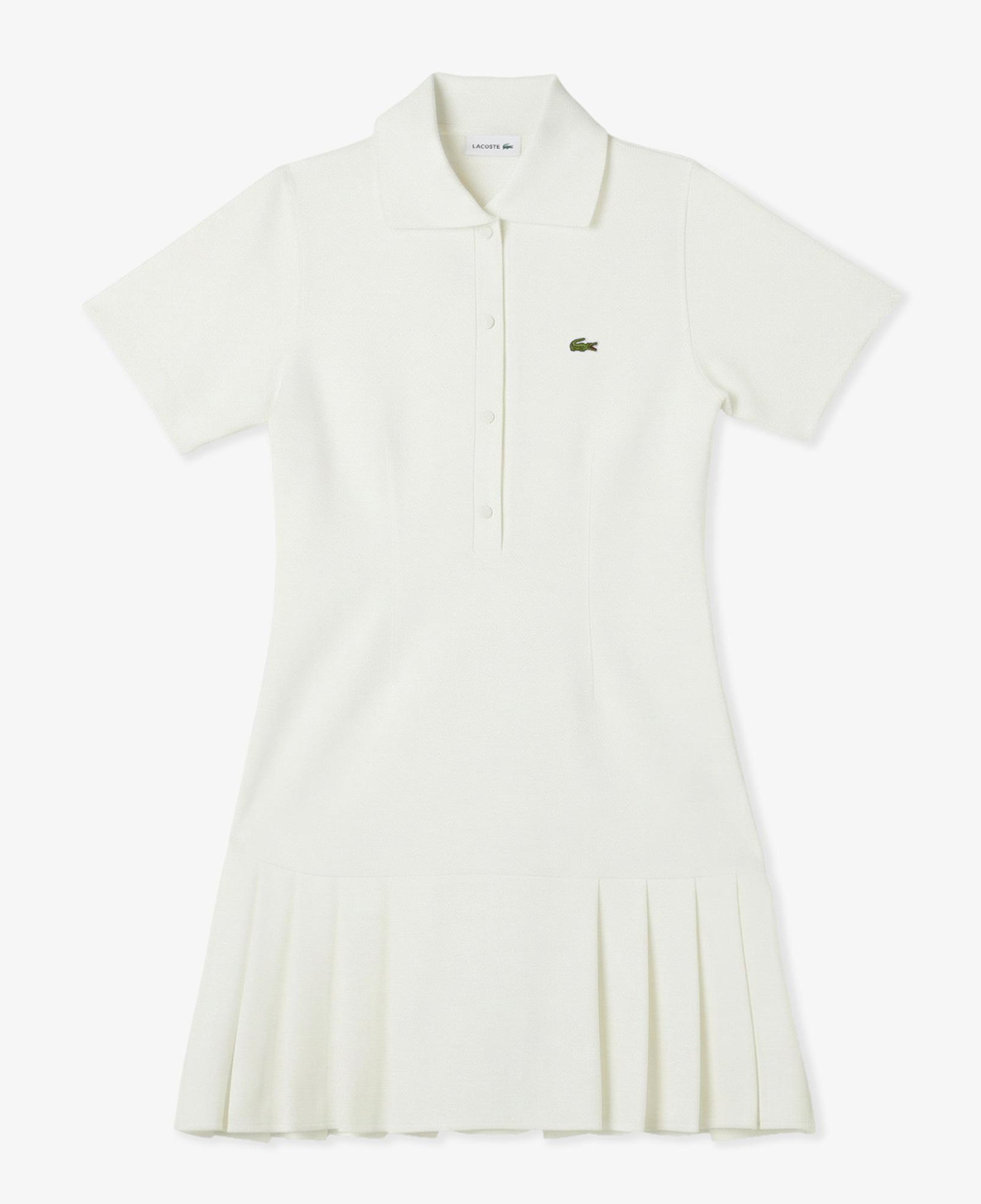 Kadın Classic Fit Kısa Kollu Polo Yaka Krem Elbise