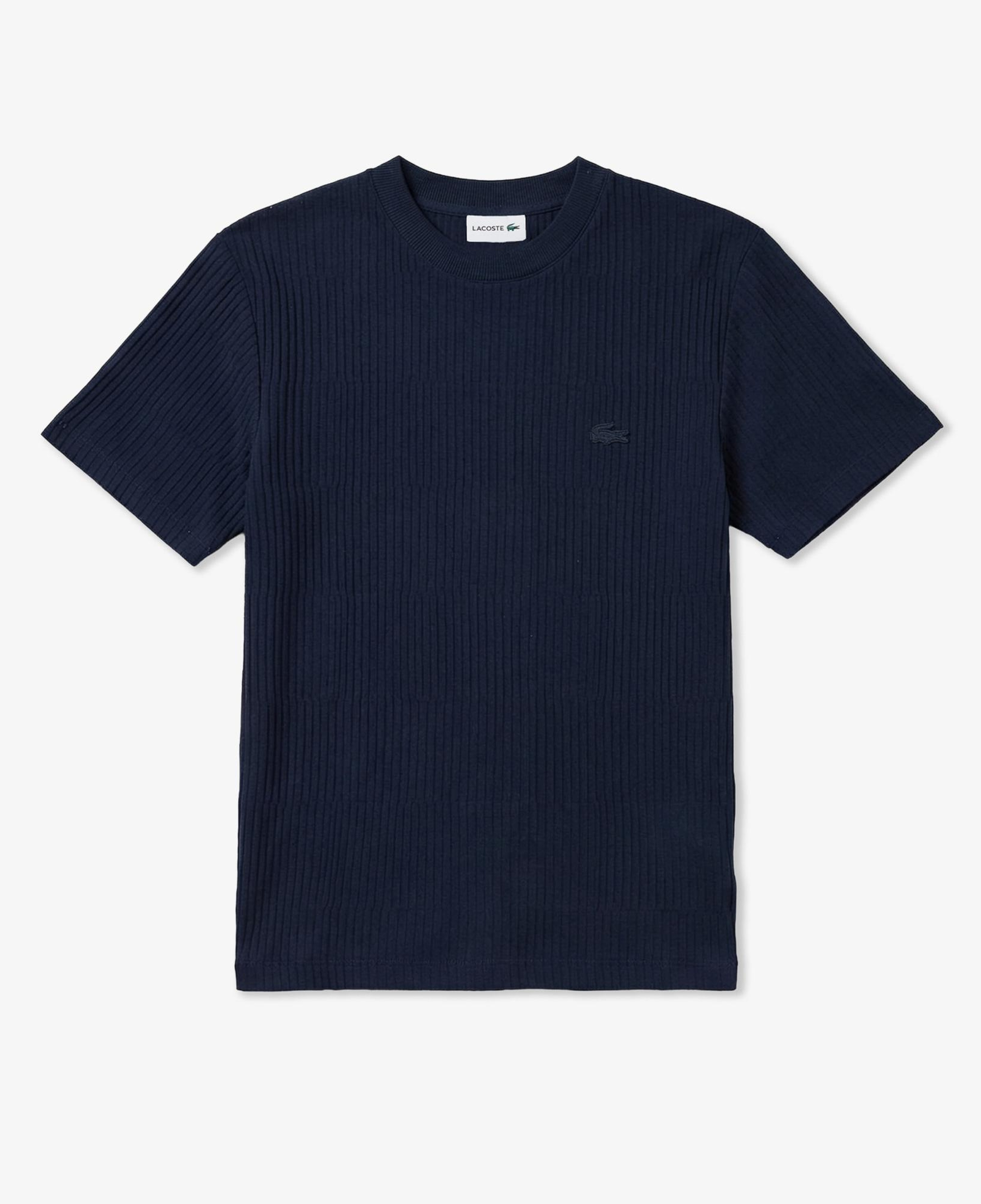 Erkek Regular Fit Bisiklet Yaka Çizgili Lacivert T-Shirt