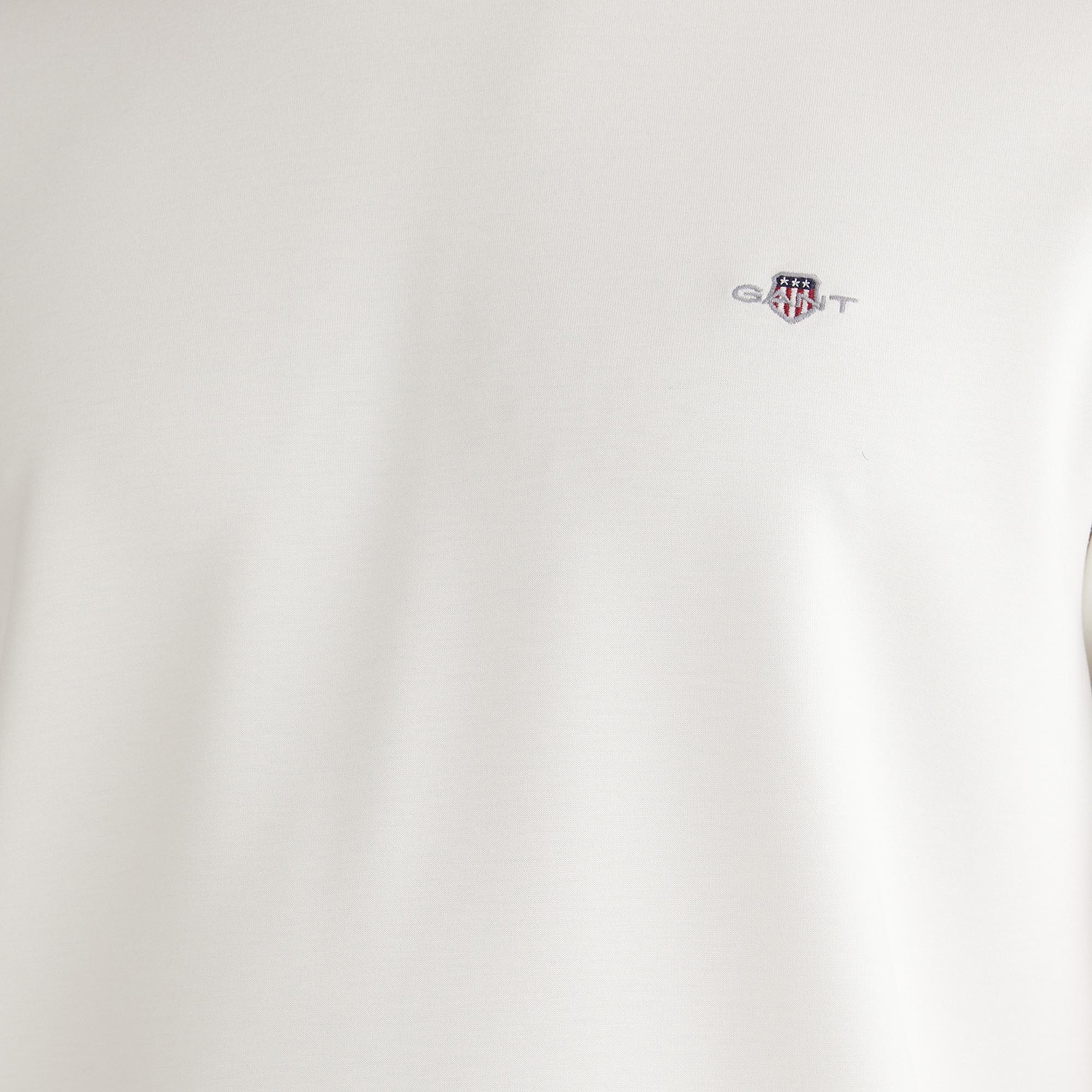 GANT Erkek Beyaz Regular Fit T-Shirt