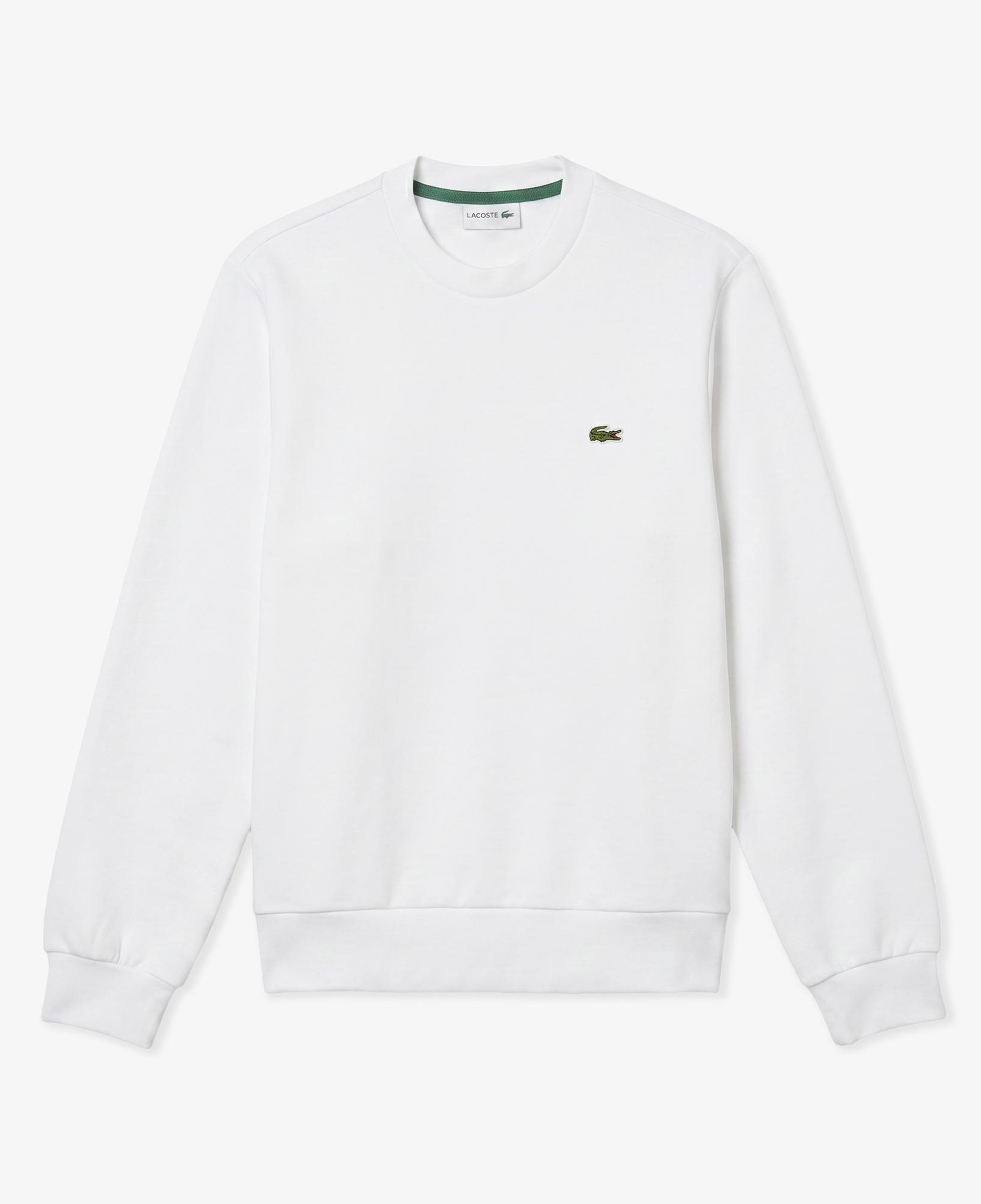 Erkek Classic Fit Bisiklet Yaka Beyaz Sweatshirt