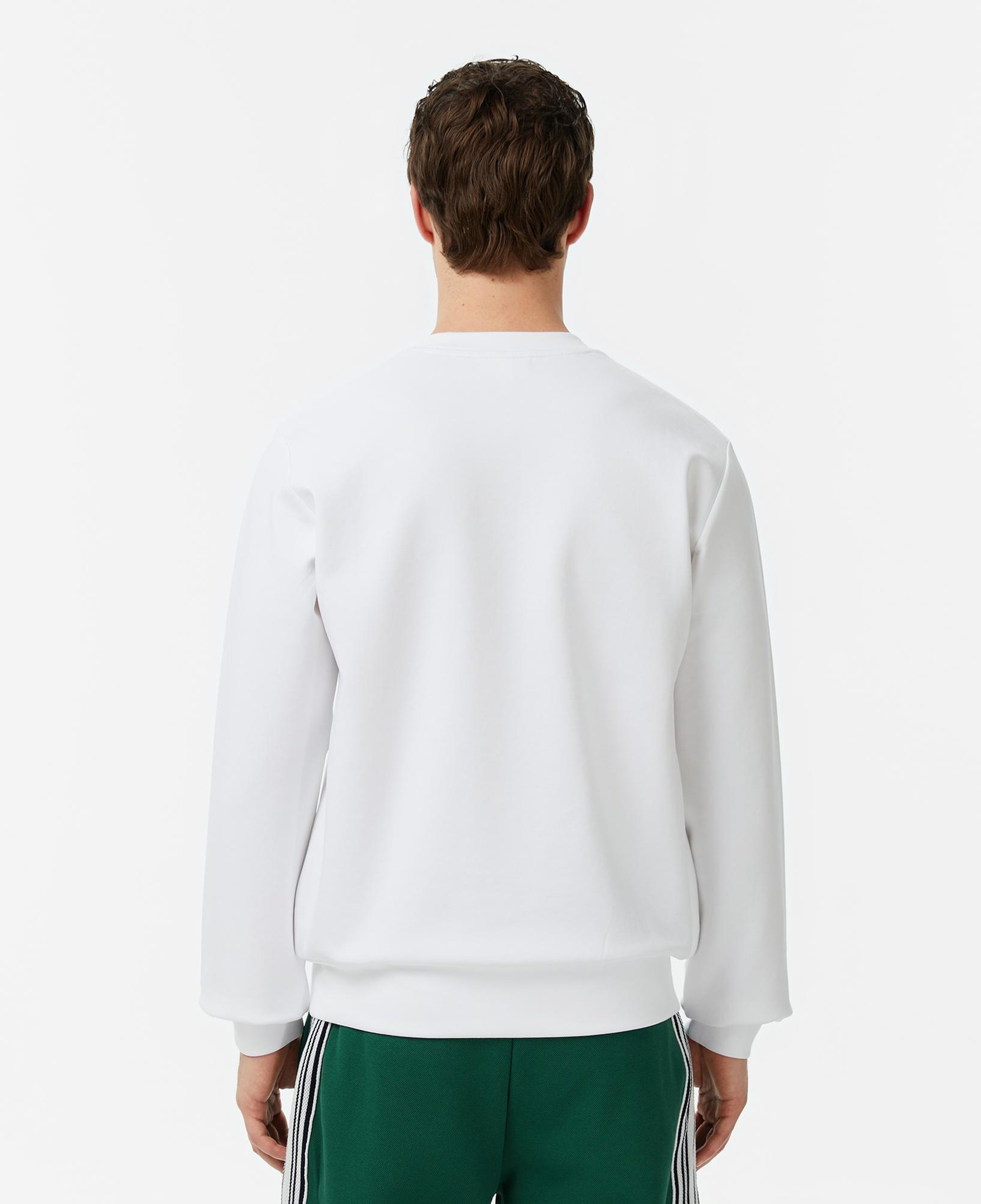 Erkek Classic Fit Bisiklet Yaka Beyaz Sweatshirt