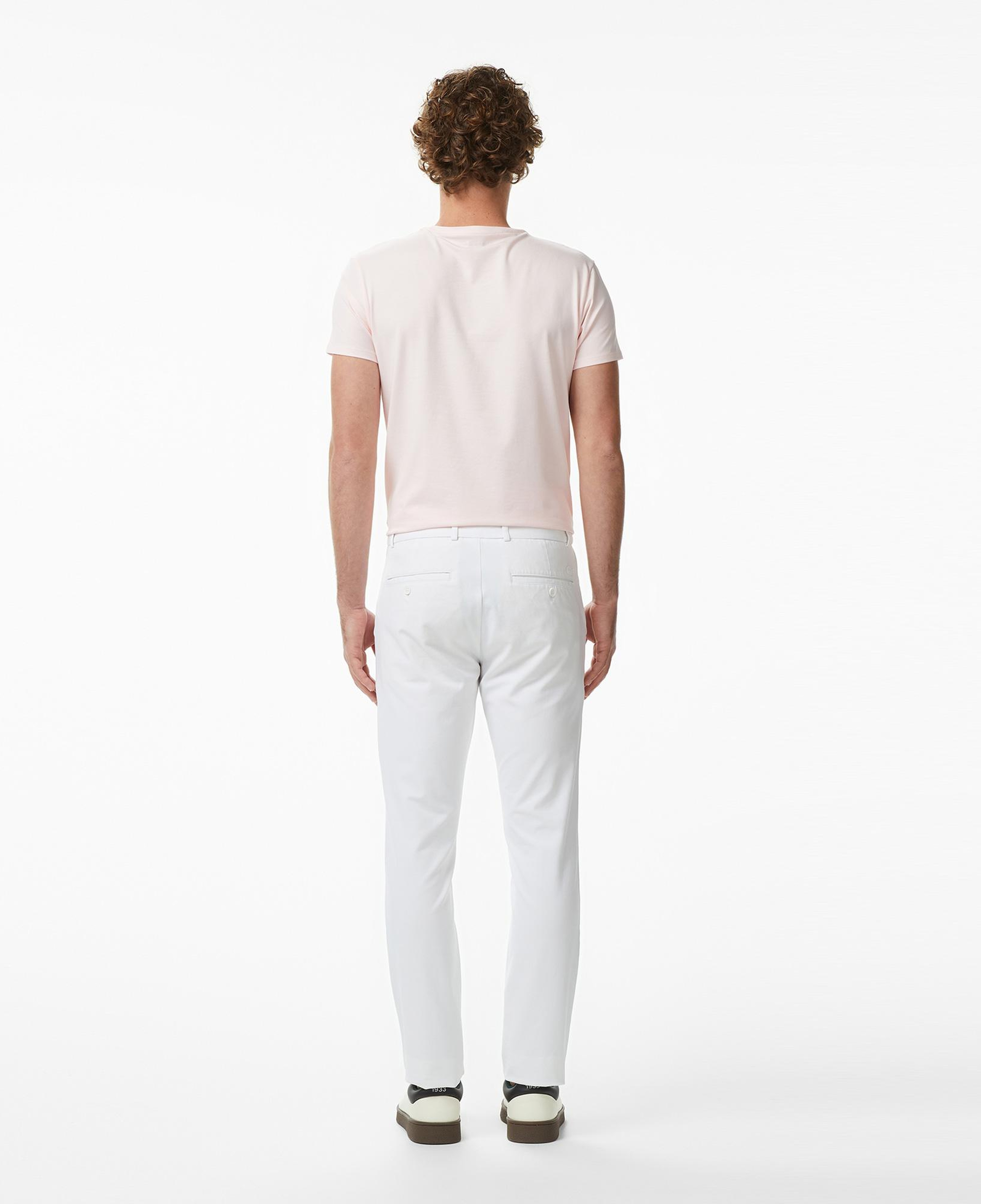 Erkek Slim Fit Beyaz Chino Pantolon