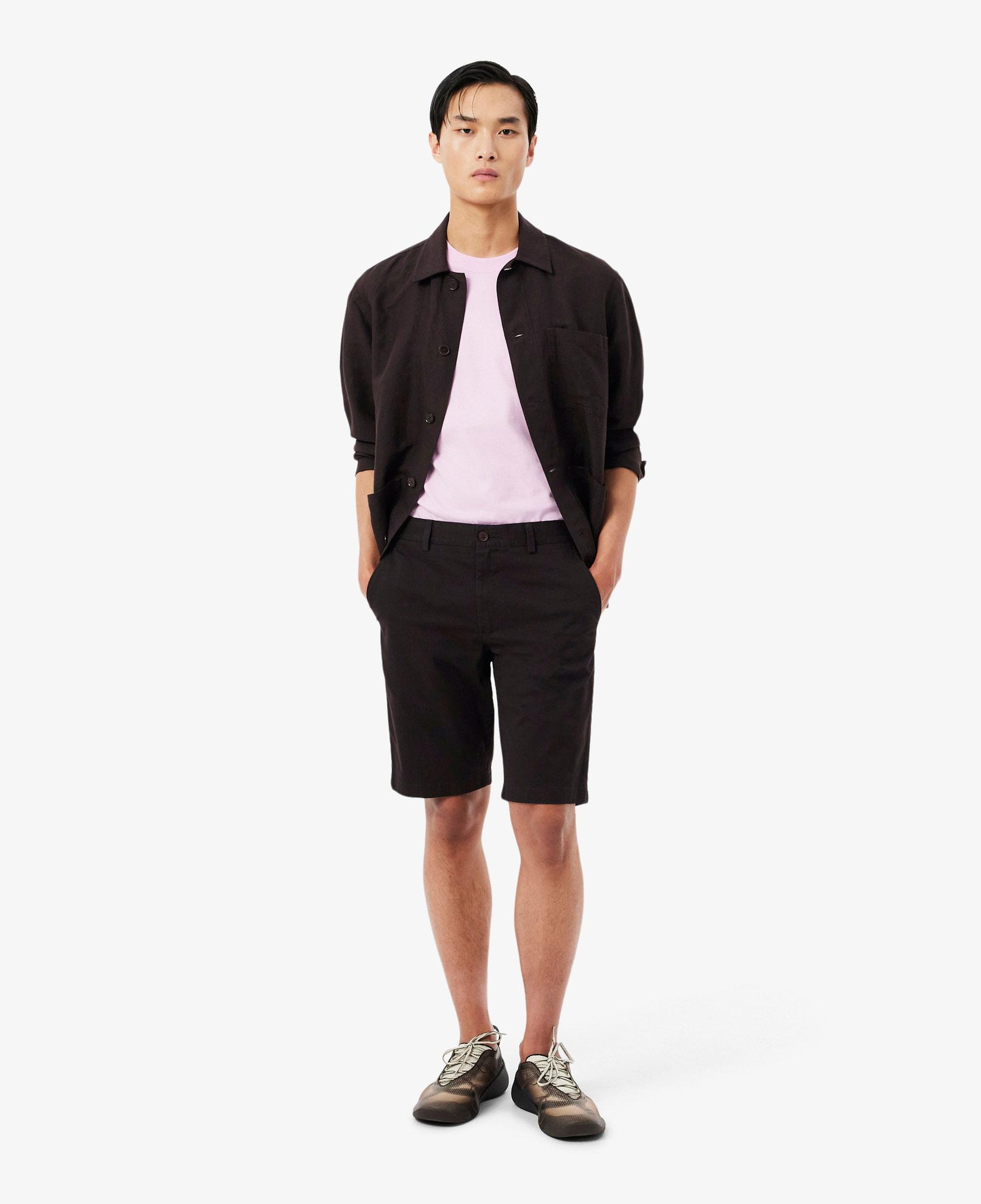 Erkek Slim Fit Koyu Kahverengi Bermuda Şort