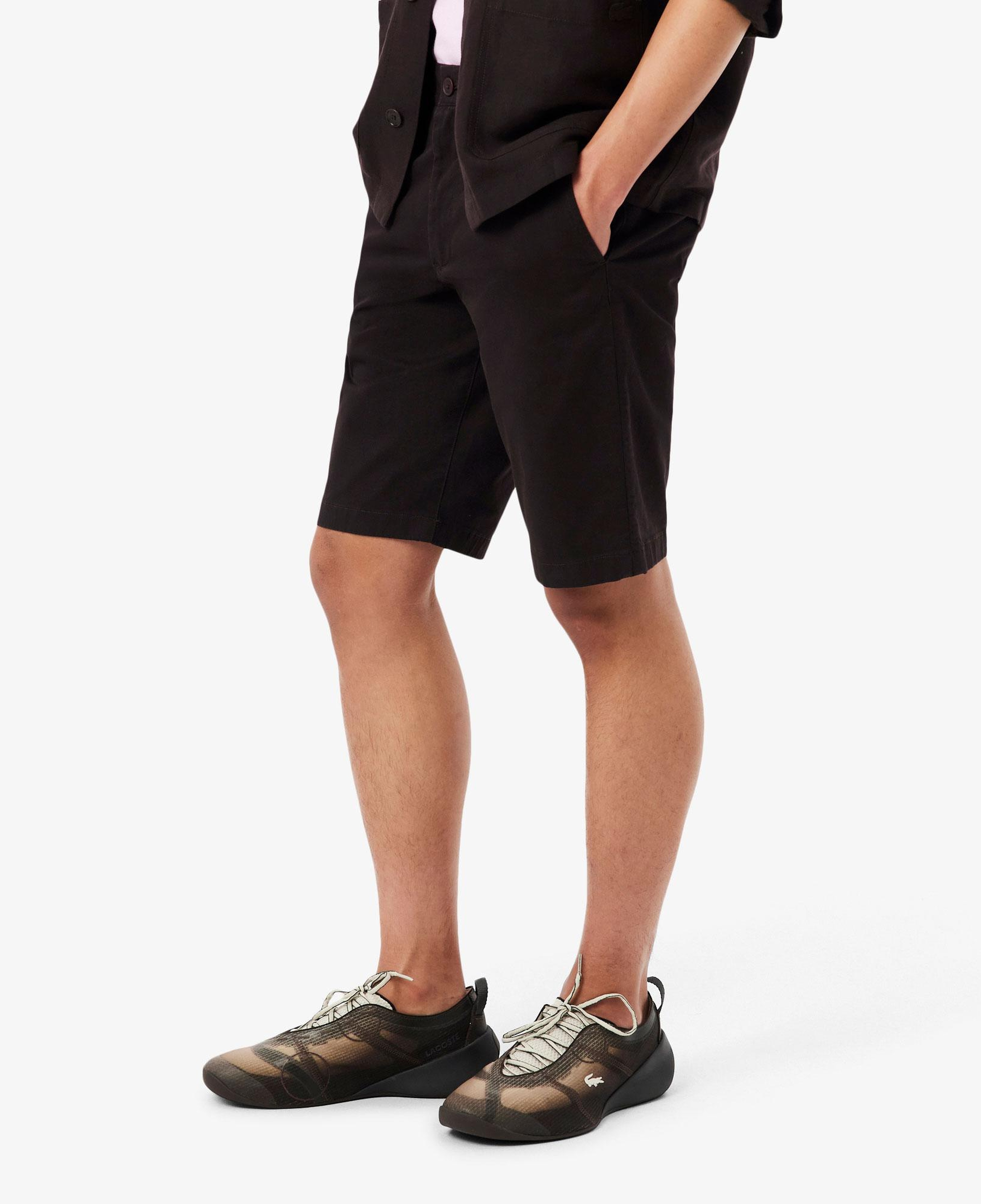 Erkek Slim Fit Koyu Kahverengi Bermuda Şort