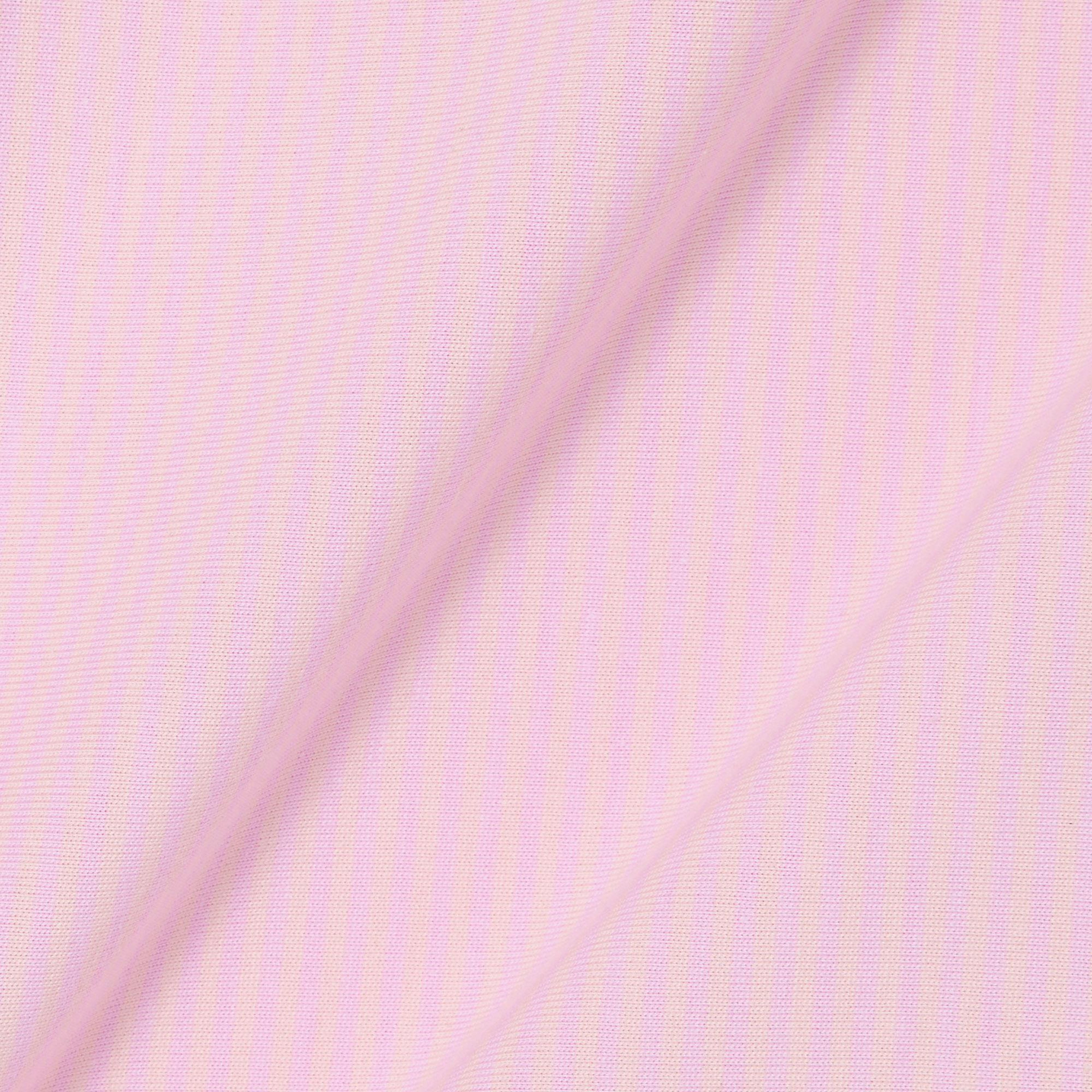 Kadın Regular Fit Bisiklet Yaka Çizgili Pembe T-Shirt