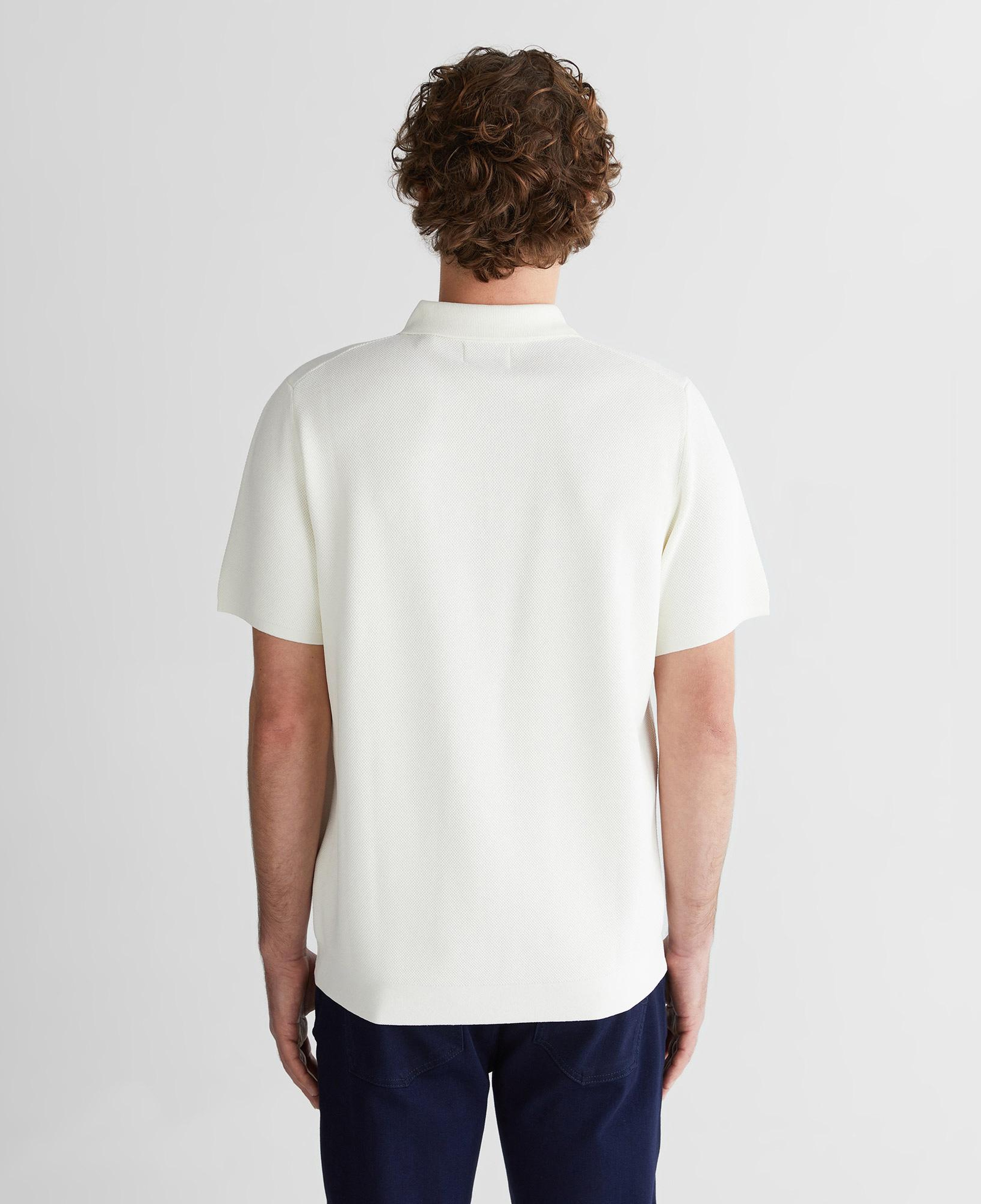 GANT Erkek Beyaz Polo Fermuarlı Yaka Kısa Kollu Triko