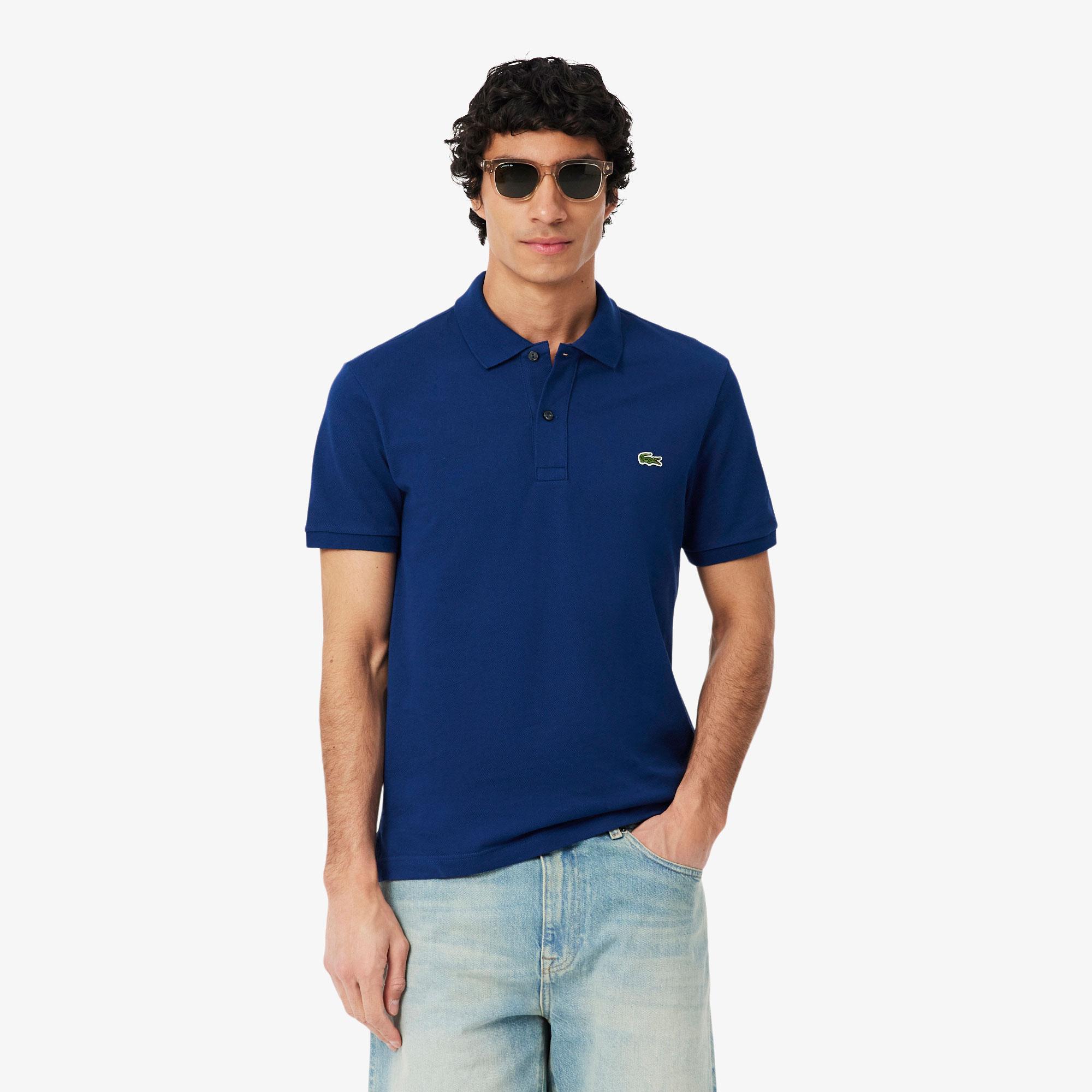 L.12.12 Erkek Slim Fit Koyu Mavi Polo