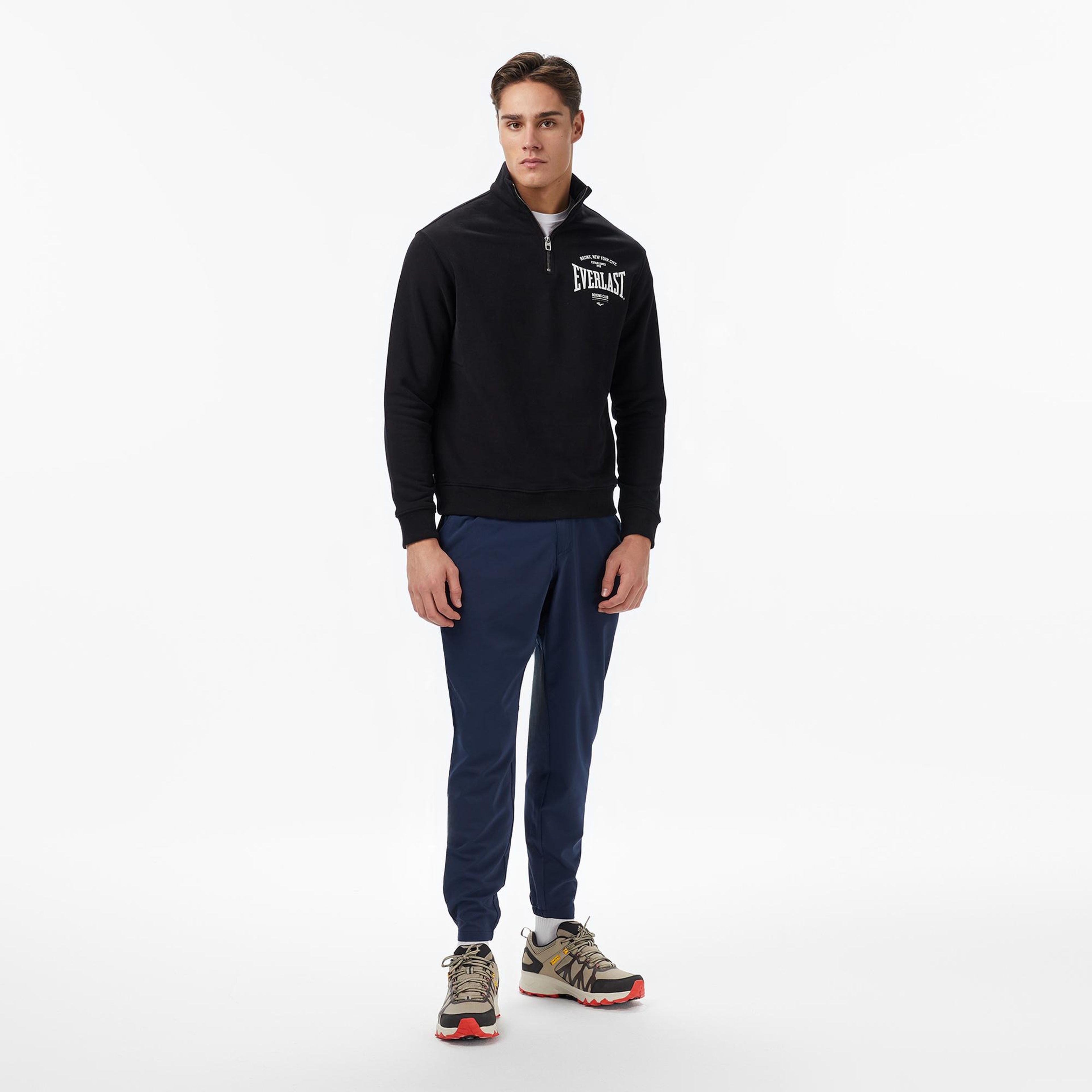 Everlast Bronx NYC Half Zip Regular Erkek Siyah Sweatshirt