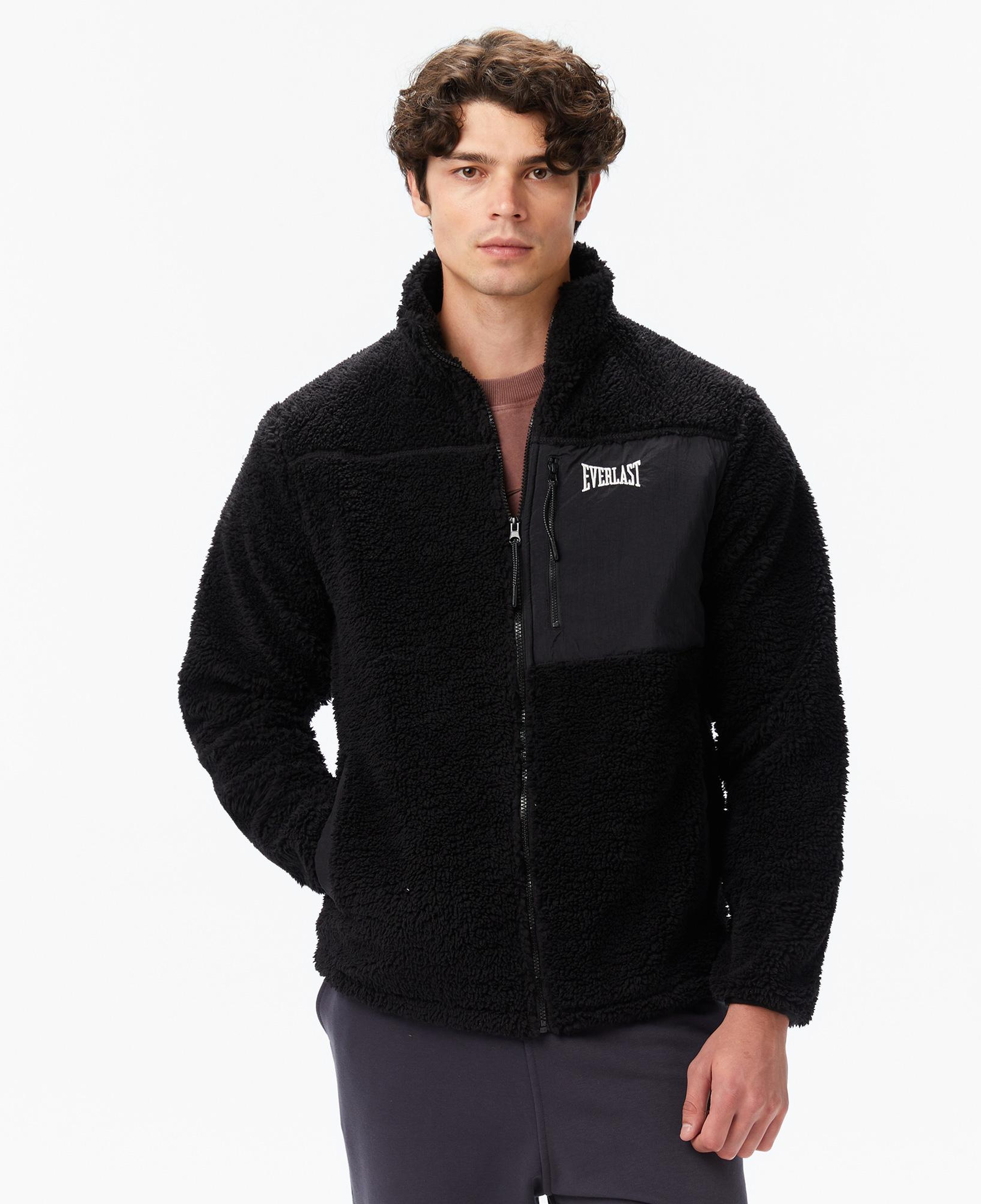 Everlast Winter Essentials Full Zip Sherpa Erkek Siyah Sweatshirt