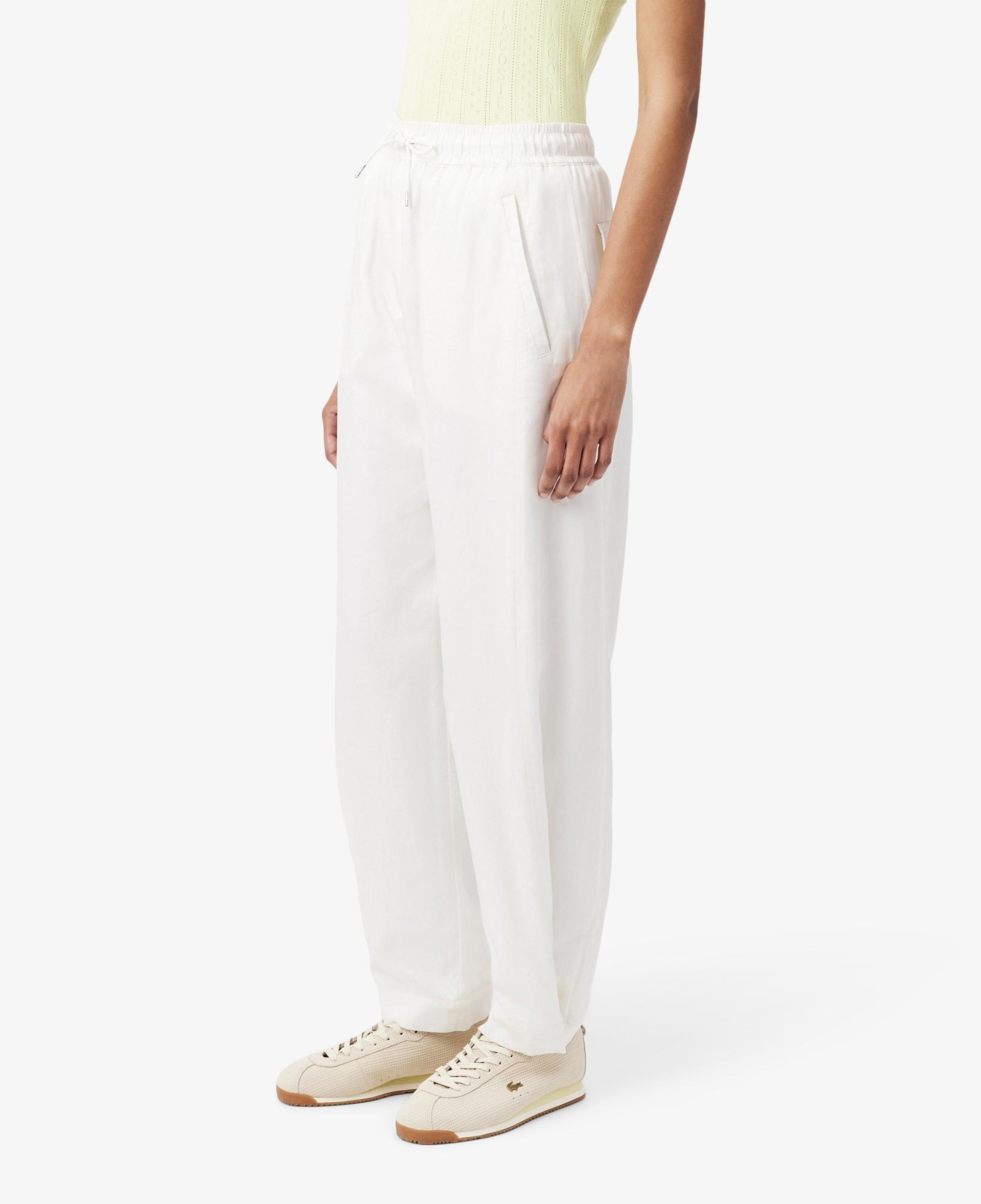 Kadın Oversize Fit Beyaz Pantolon