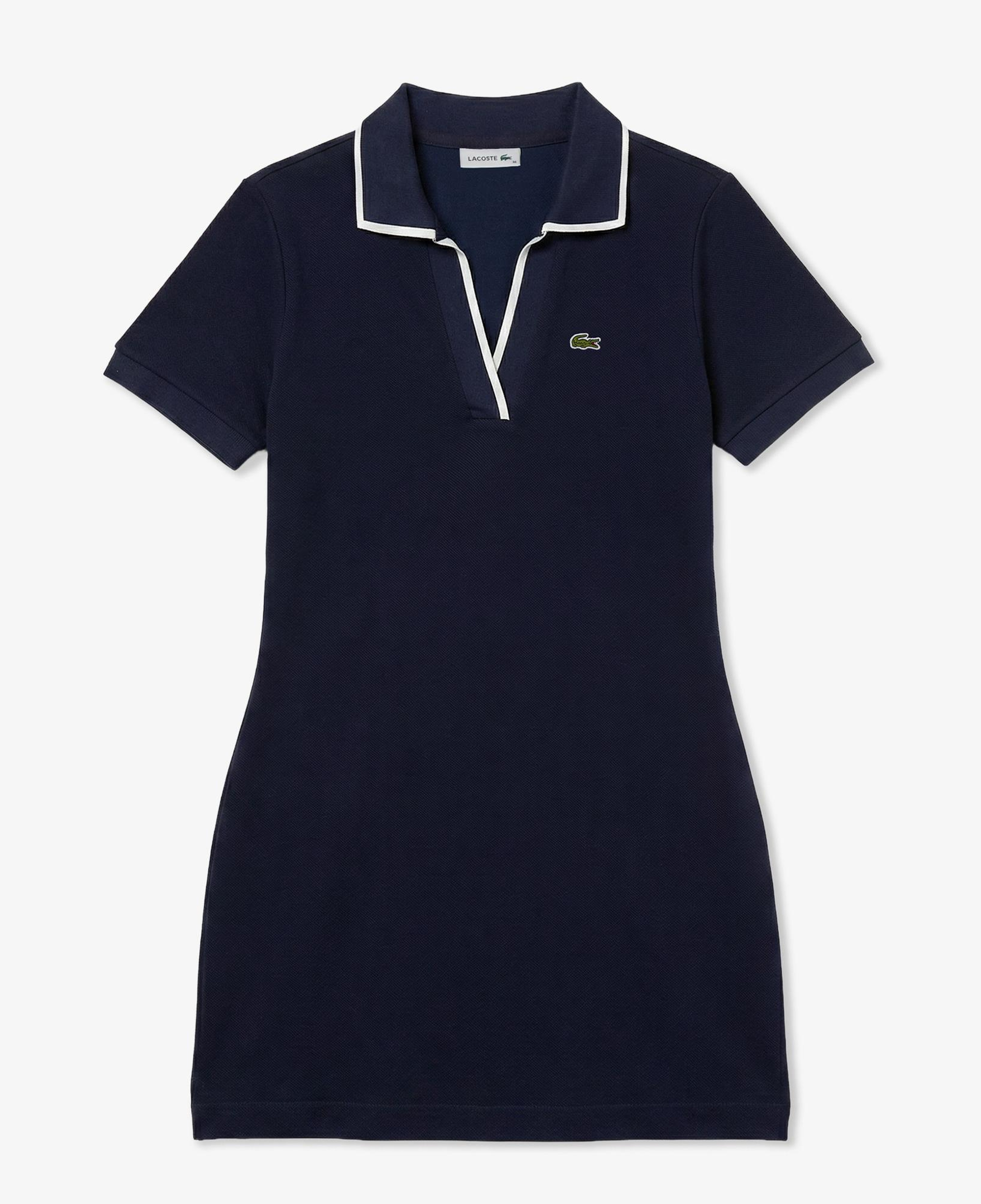 Kadın Classic Fit Kısa Kollu Polo Yaka Lacivert Elbise