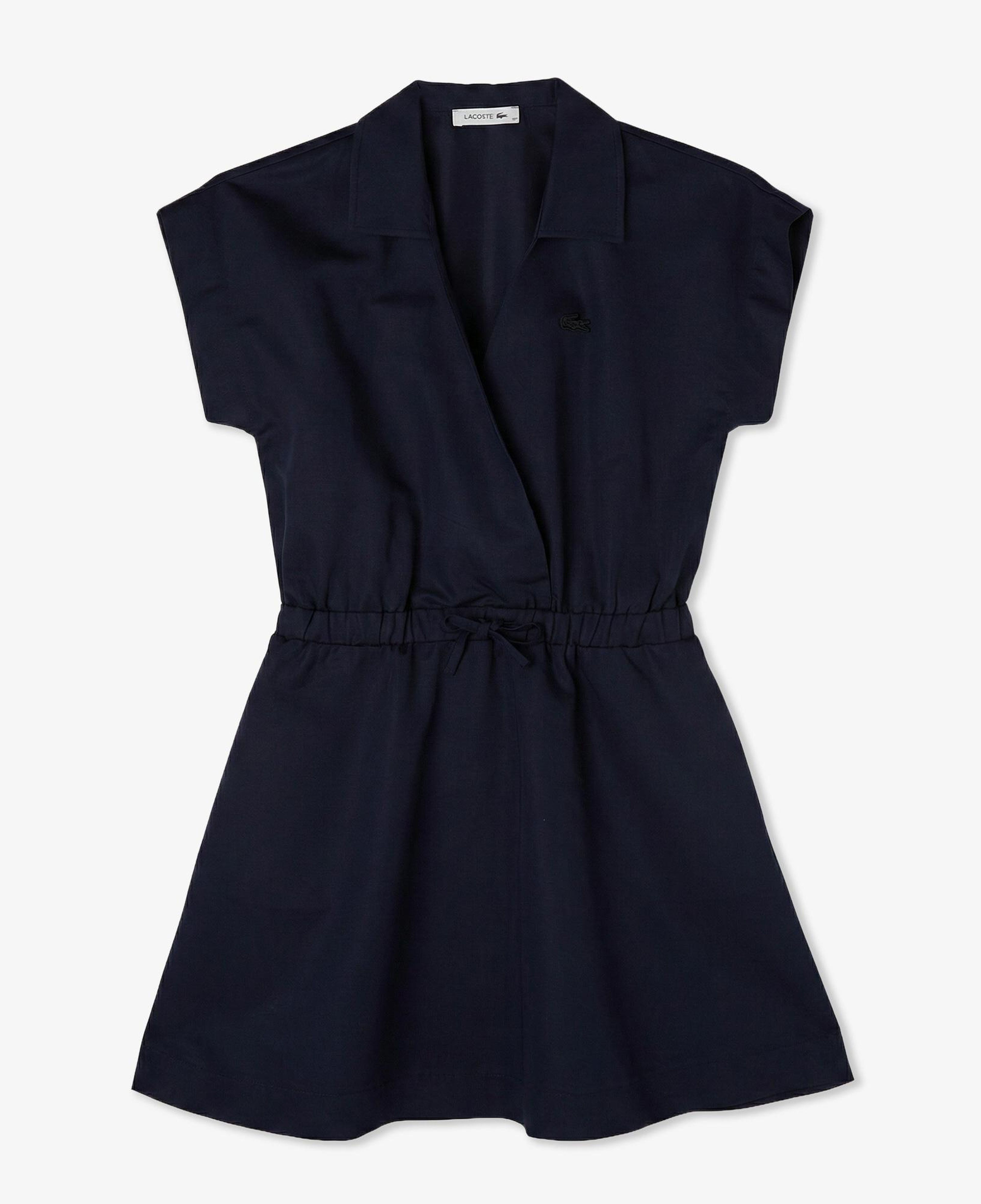 Kadın Flare Fit Kısa Kollu Polo Yaka Lacivert Elbise