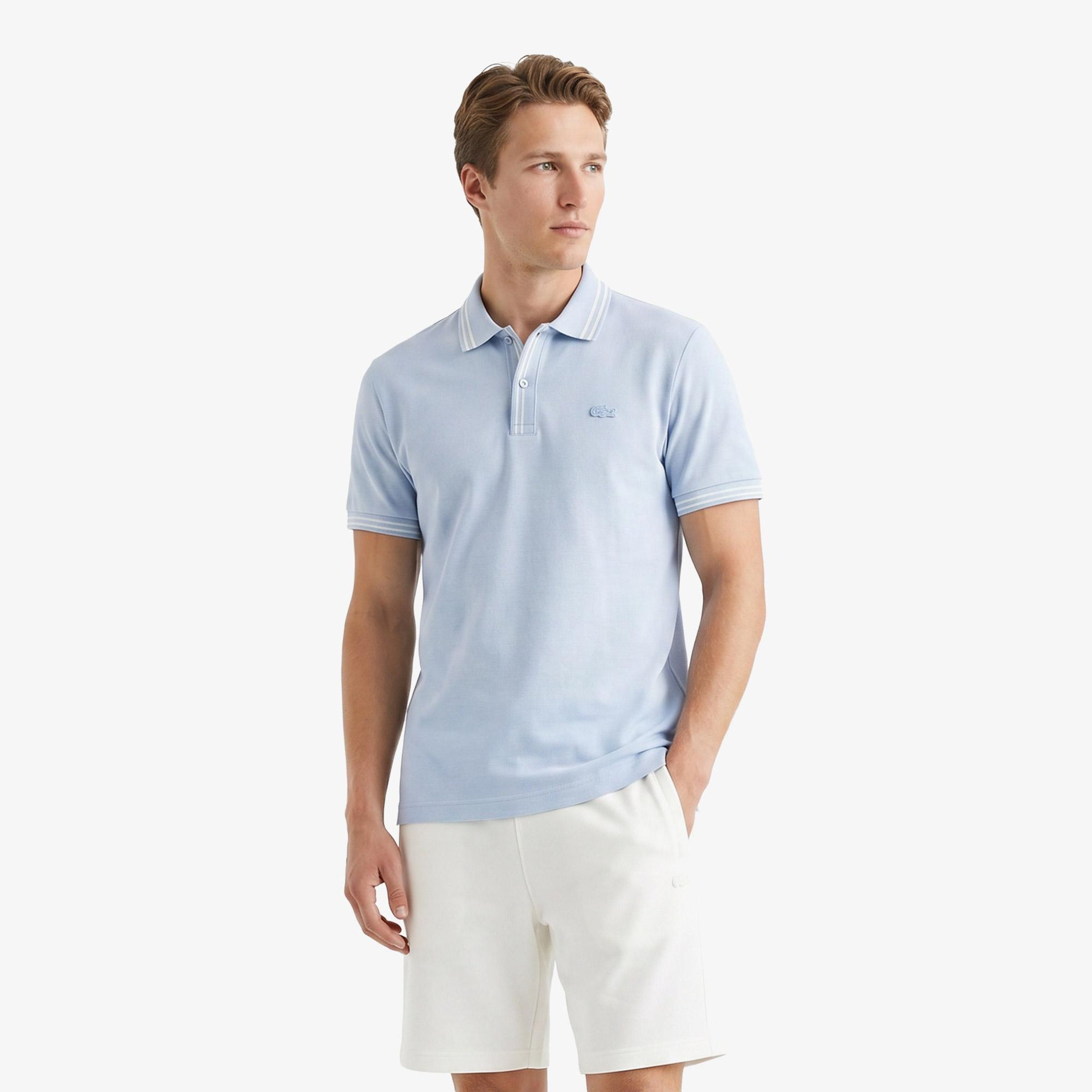 Erkek Regular Fit Mavi Polo