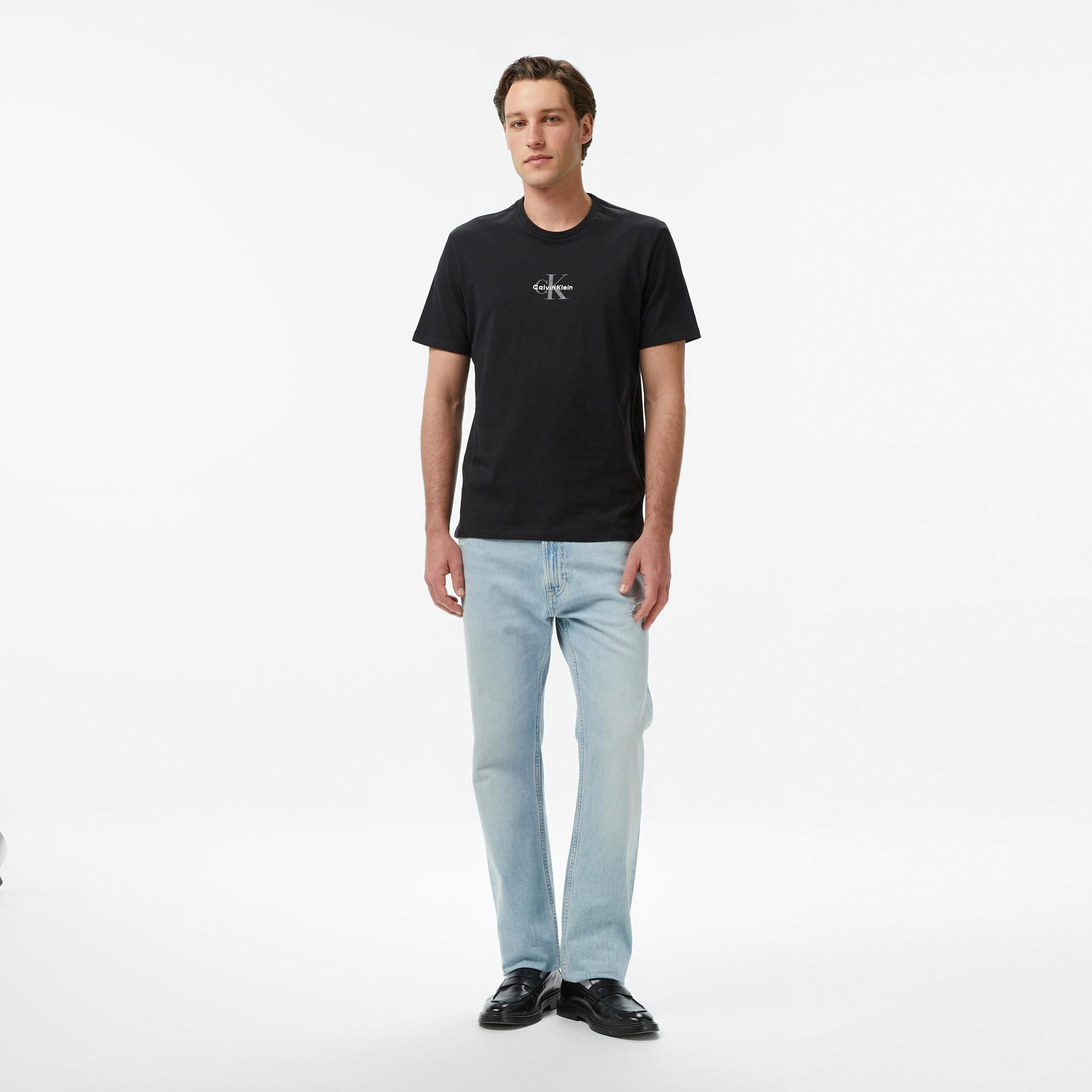Calvin Klein 30S Micro Monologo Graphic Erkek Siyah T-Shirt