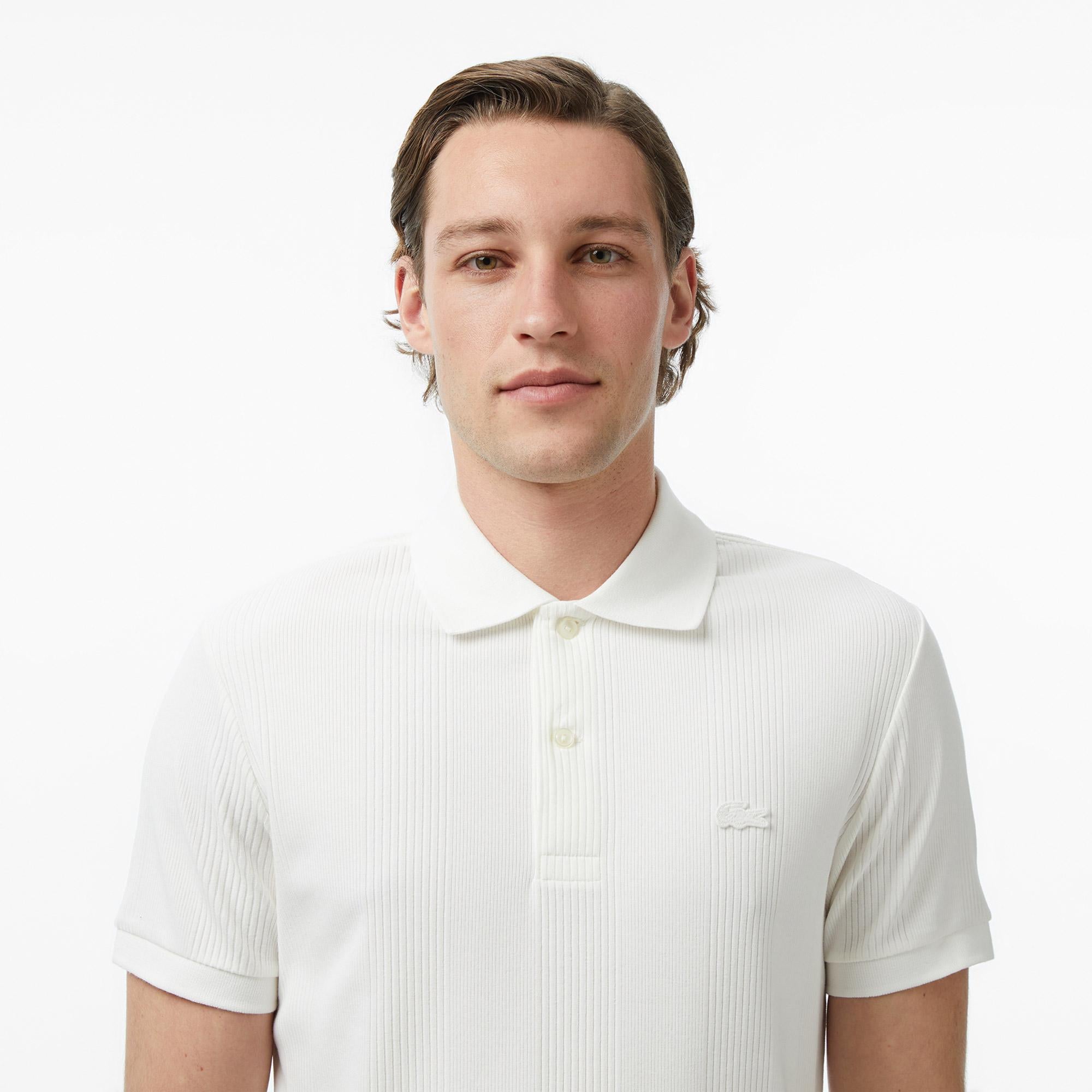 Erkek Classic Fit Beyaz Polo