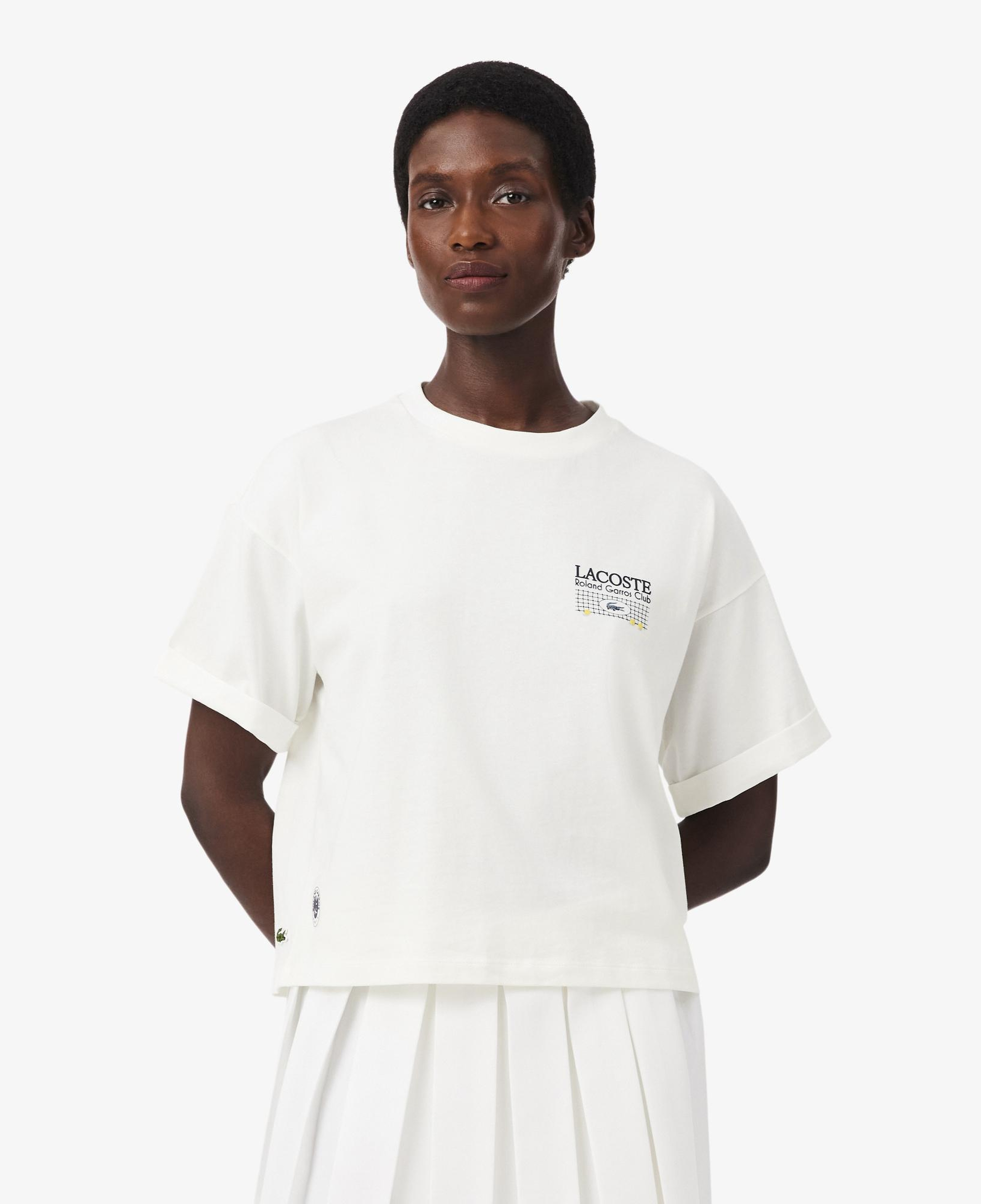 Kadın Relaxed Fit Baskılı Beyaz T-Shirt