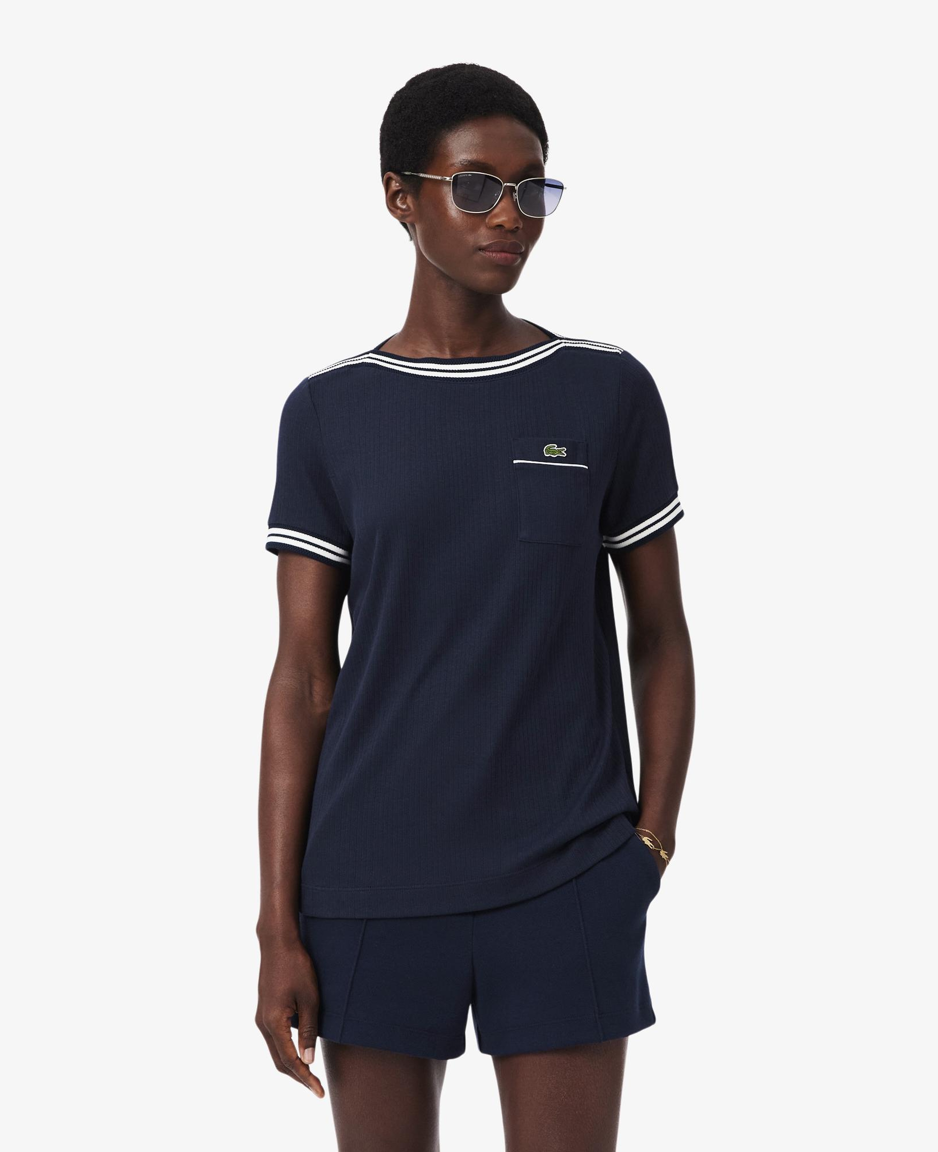 Kadın Regular Fit Bisiklet Yaka Lacivert T-Shirt