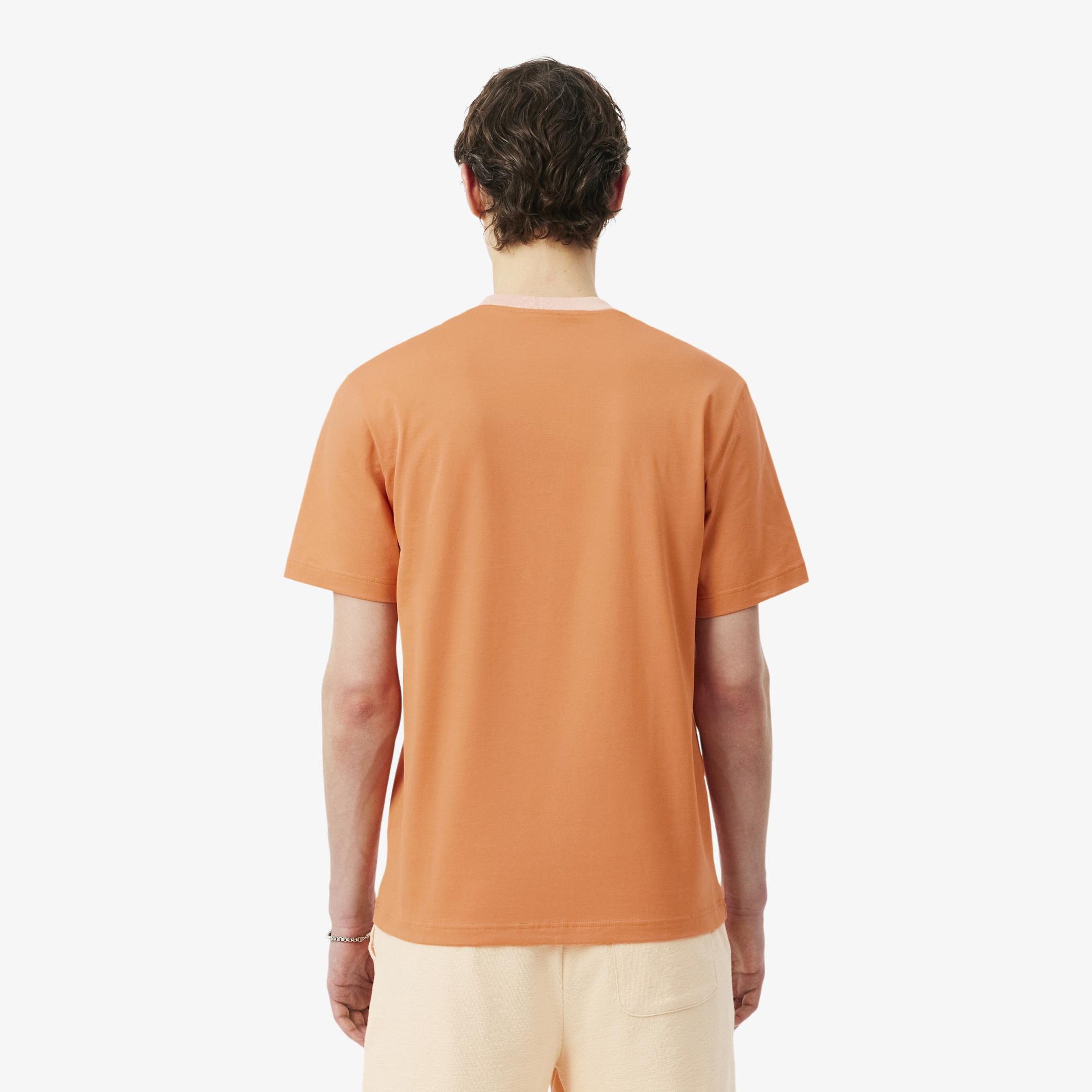 Erkek Classic Fit Bisiklet Yaka Turuncu T-Shirt