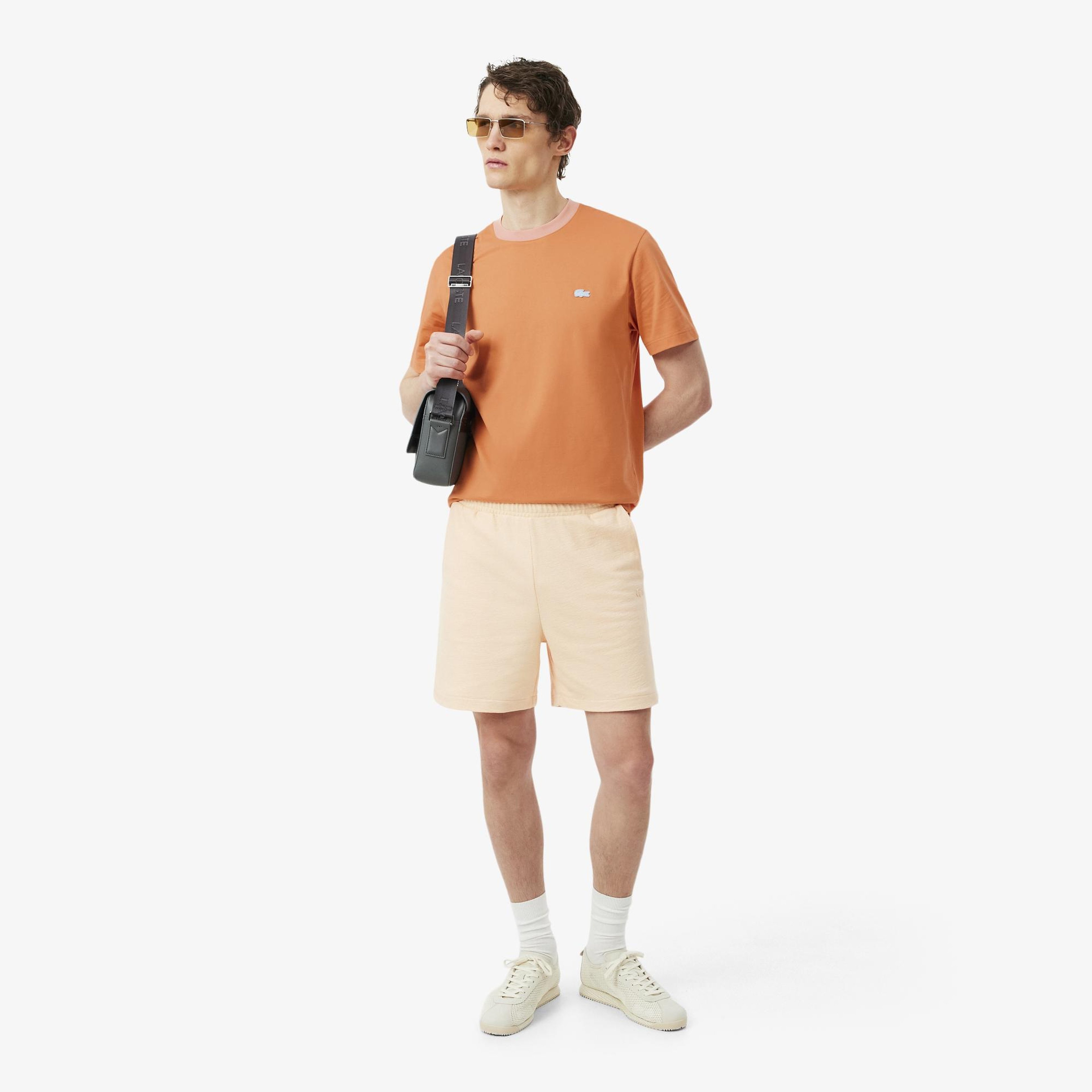 Erkek Classic Fit Bisiklet Yaka Turuncu T-Shirt