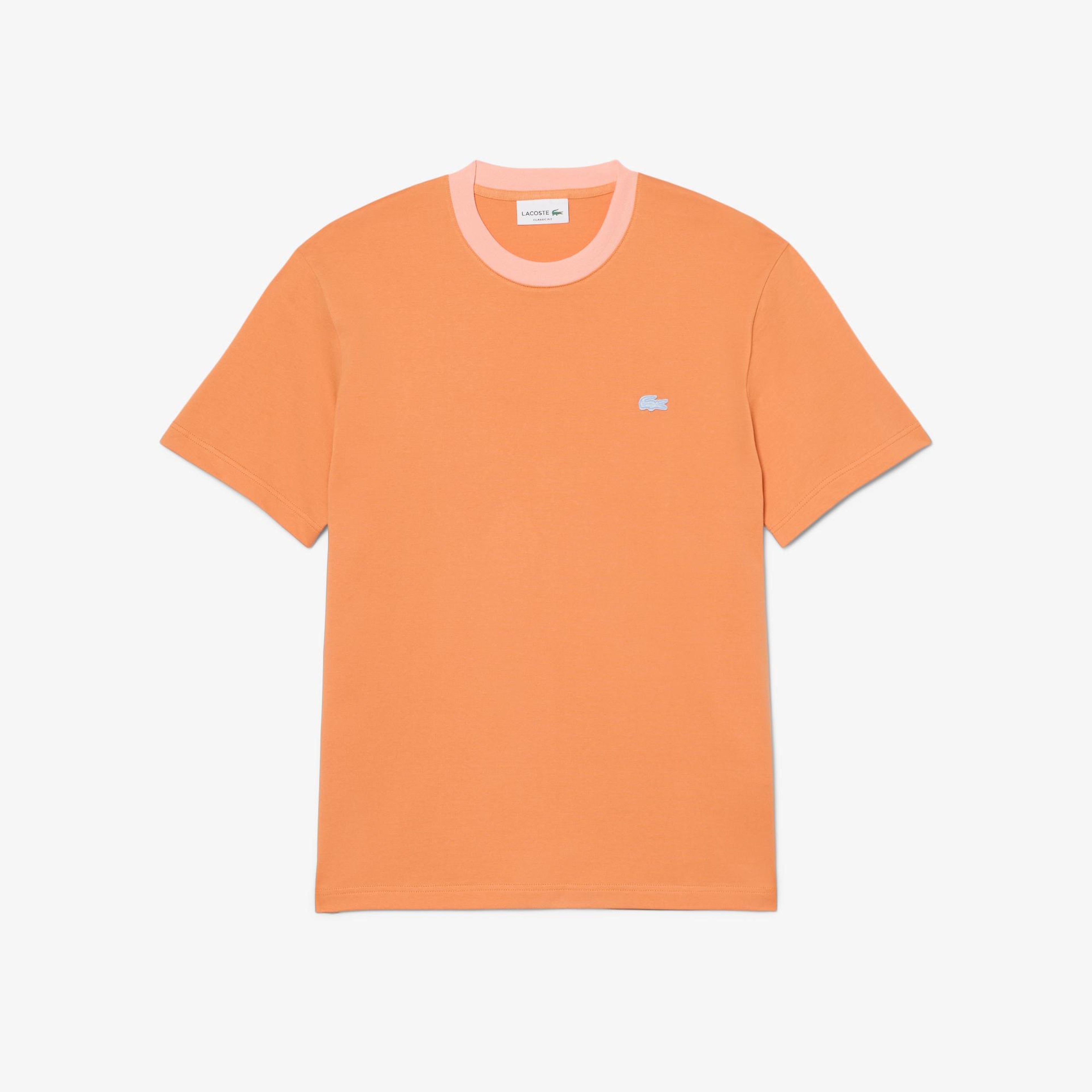 Erkek Classic Fit Bisiklet Yaka Turuncu T-Shirt