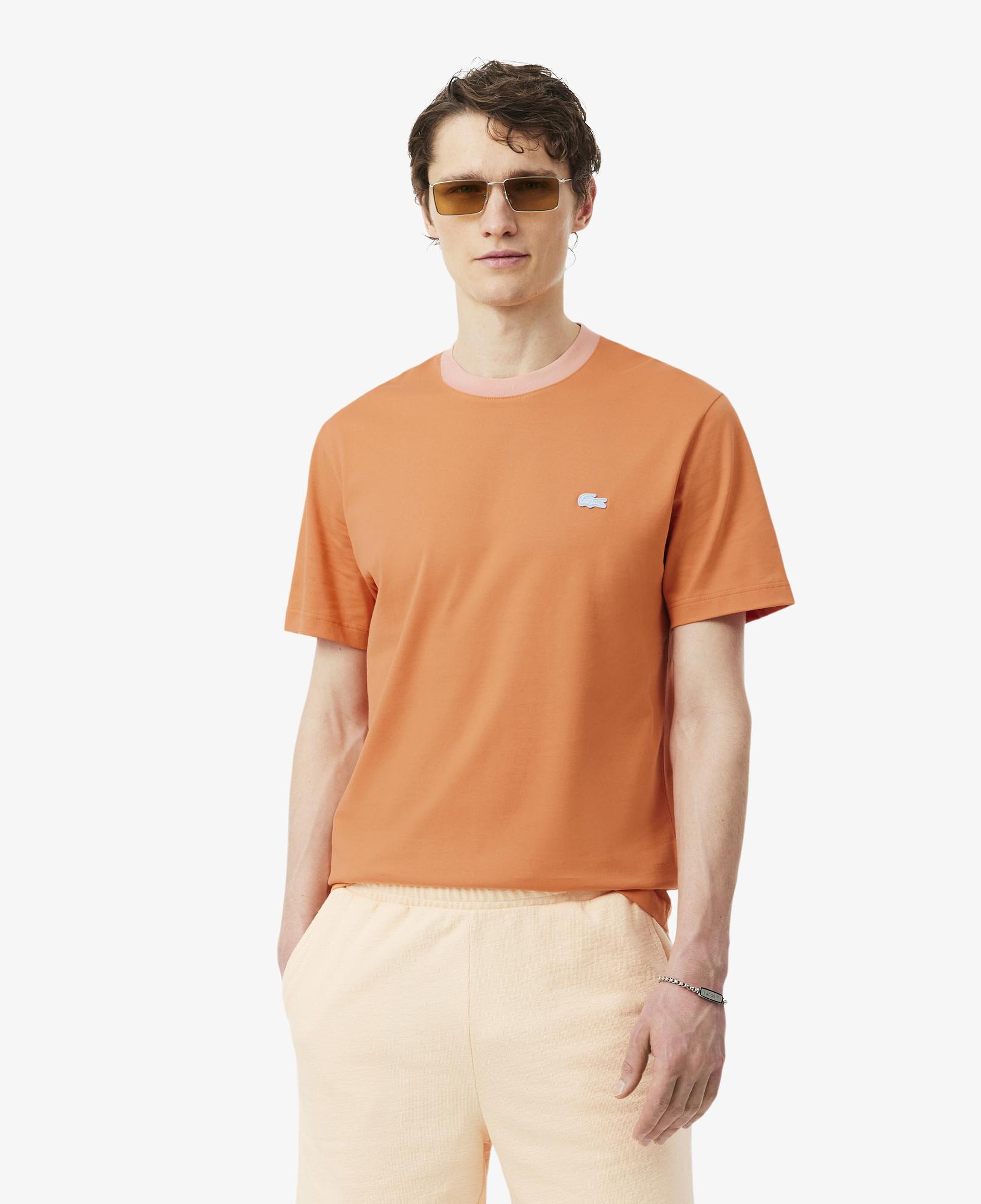 Erkek Classic Fit Bisiklet Yaka Turuncu T-Shirt