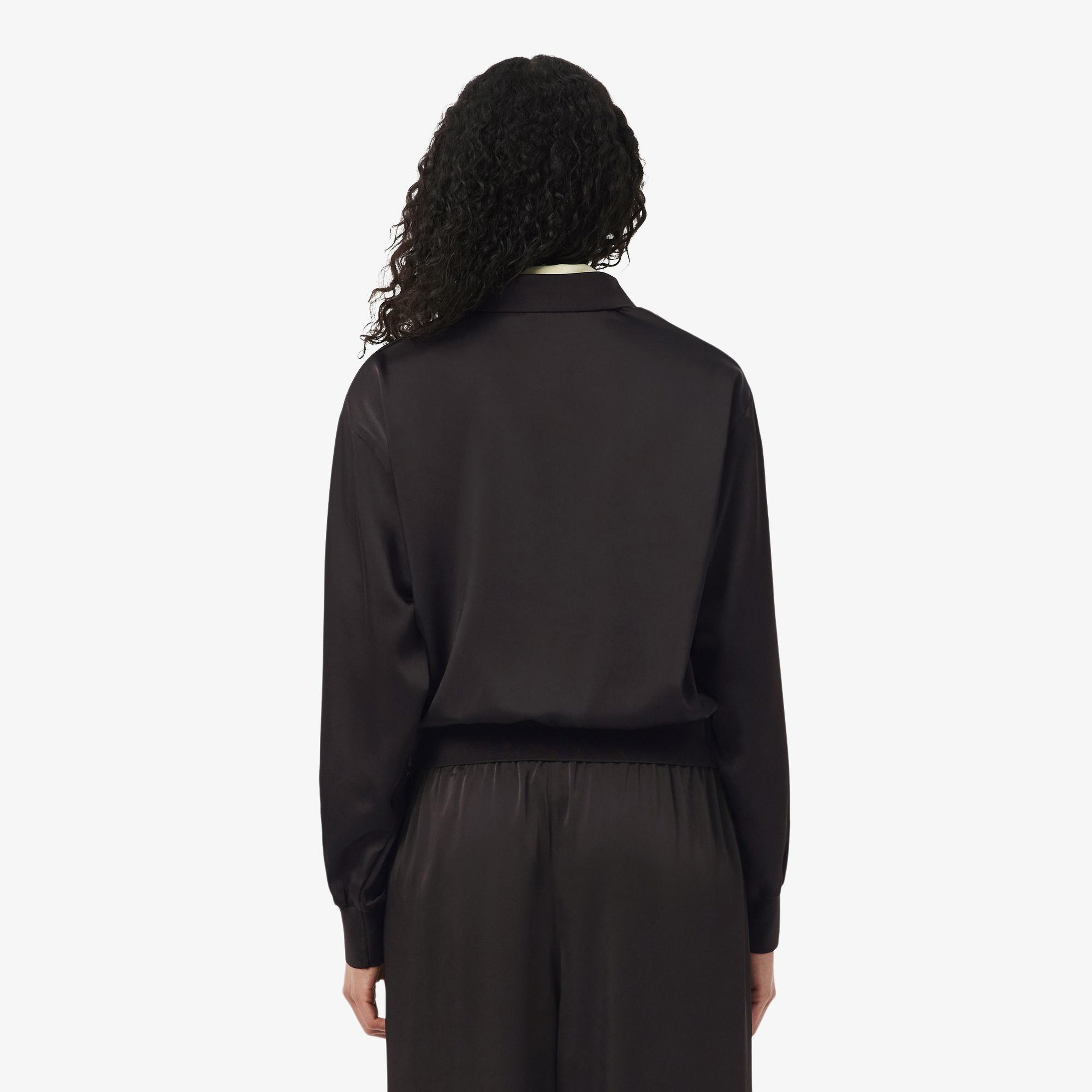 Kadın Relaxed Fit Koyu Kahverengi Polo