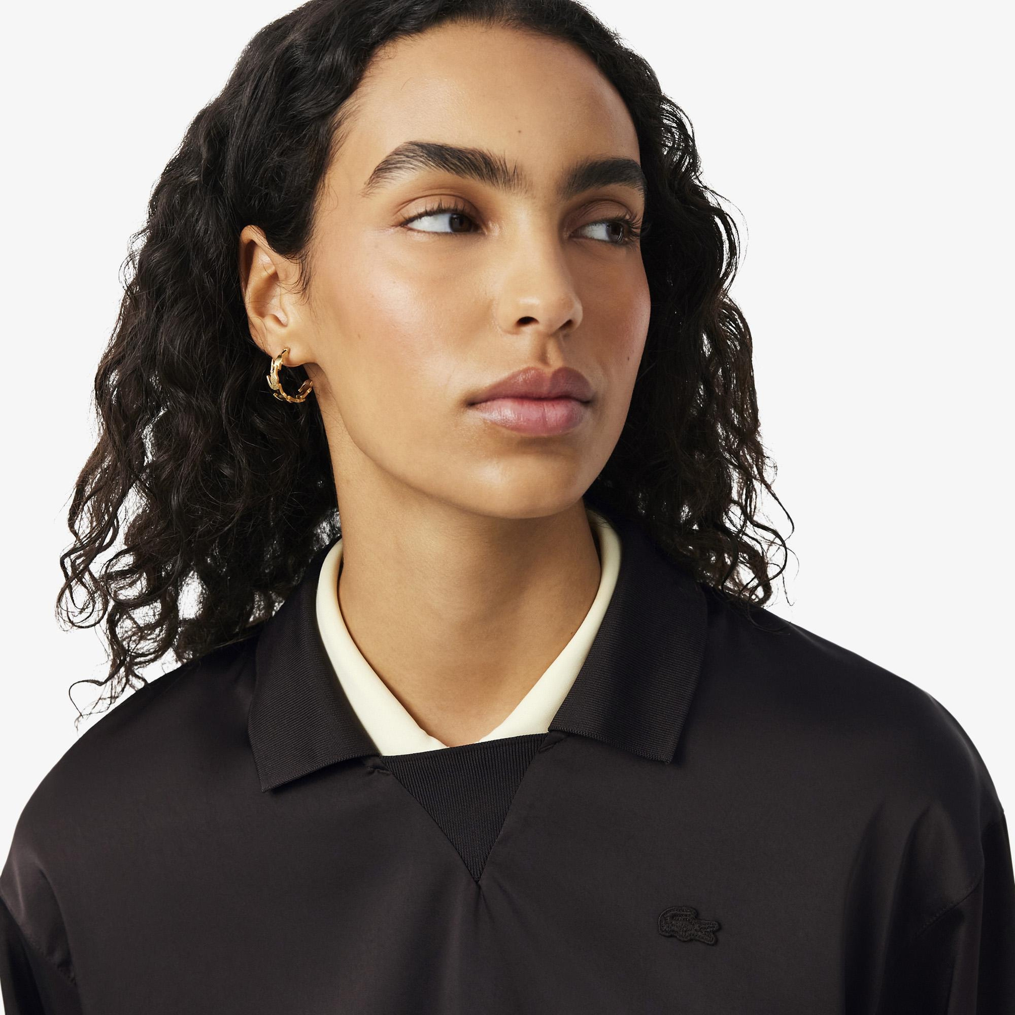 Kadın Relaxed Fit Koyu Kahverengi Polo