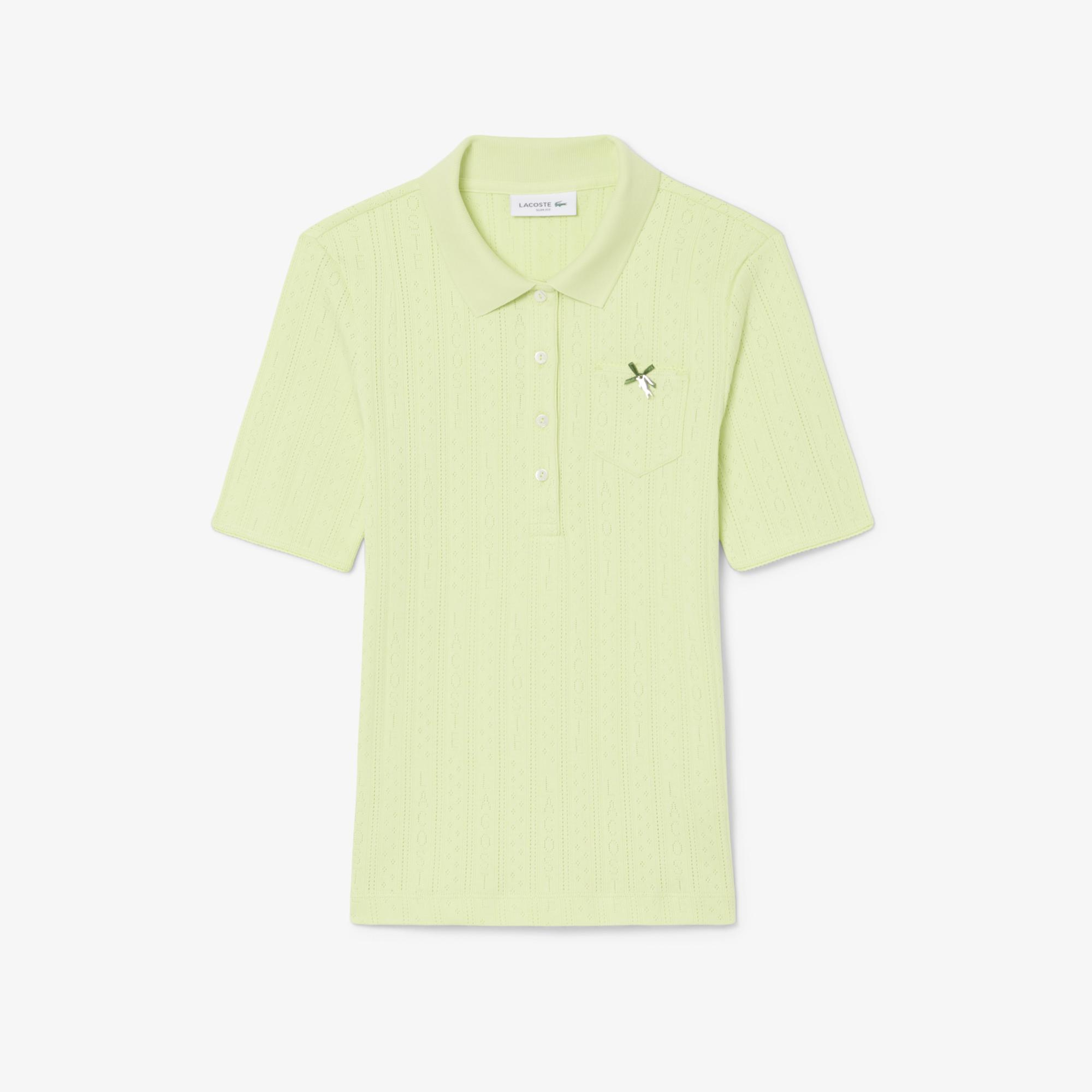 L.12.D Kadın Slim Fit Sarı Polo