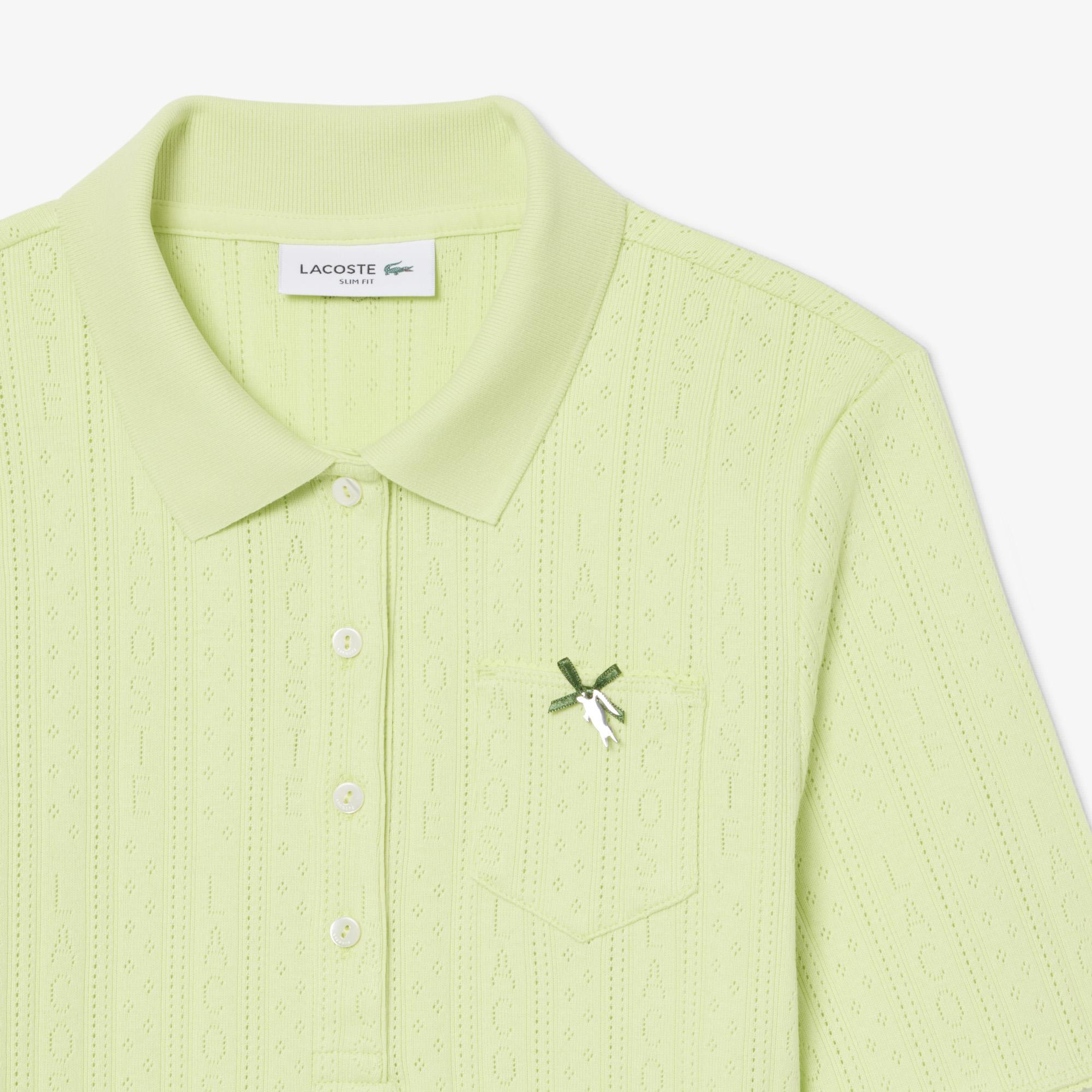 L.12.D Kadın Slim Fit Sarı Polo