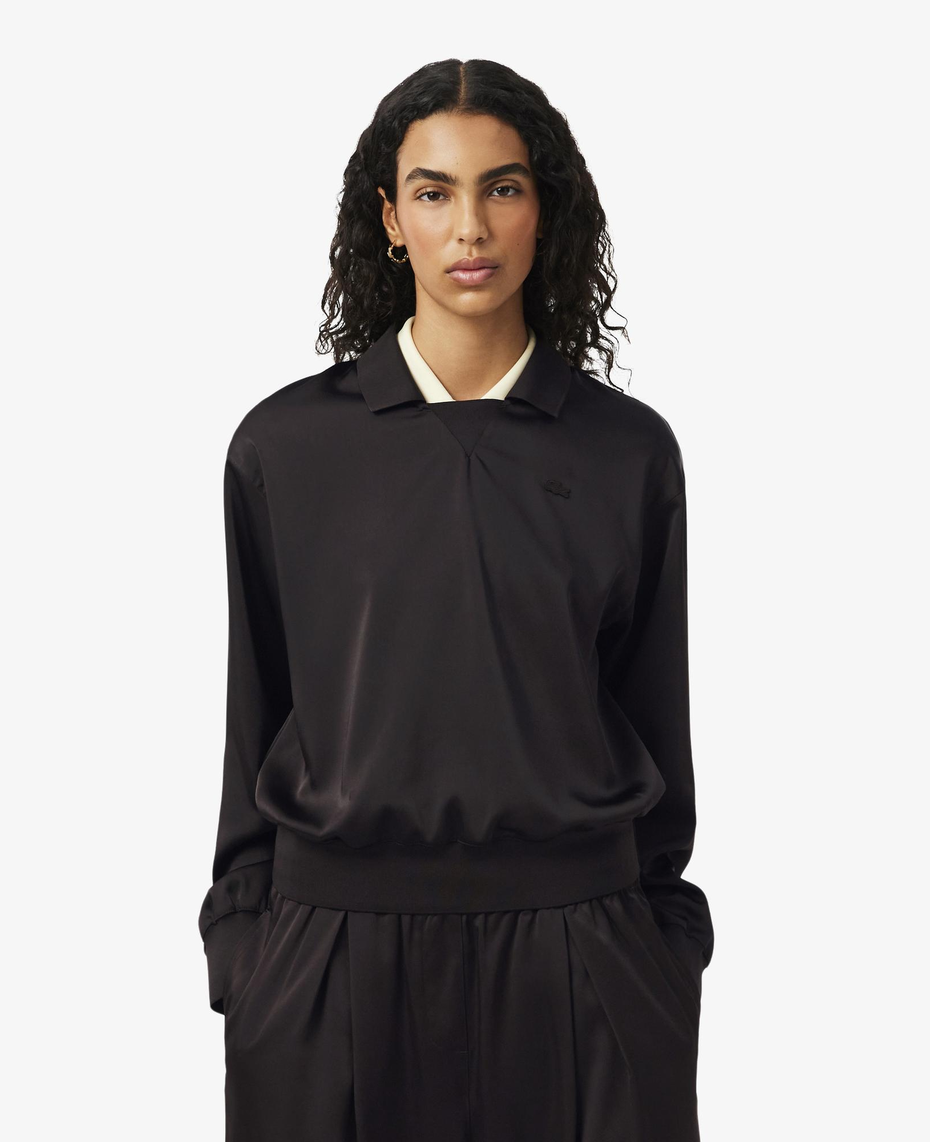 Kadın Relaxed Fit Koyu Kahverengi Polo