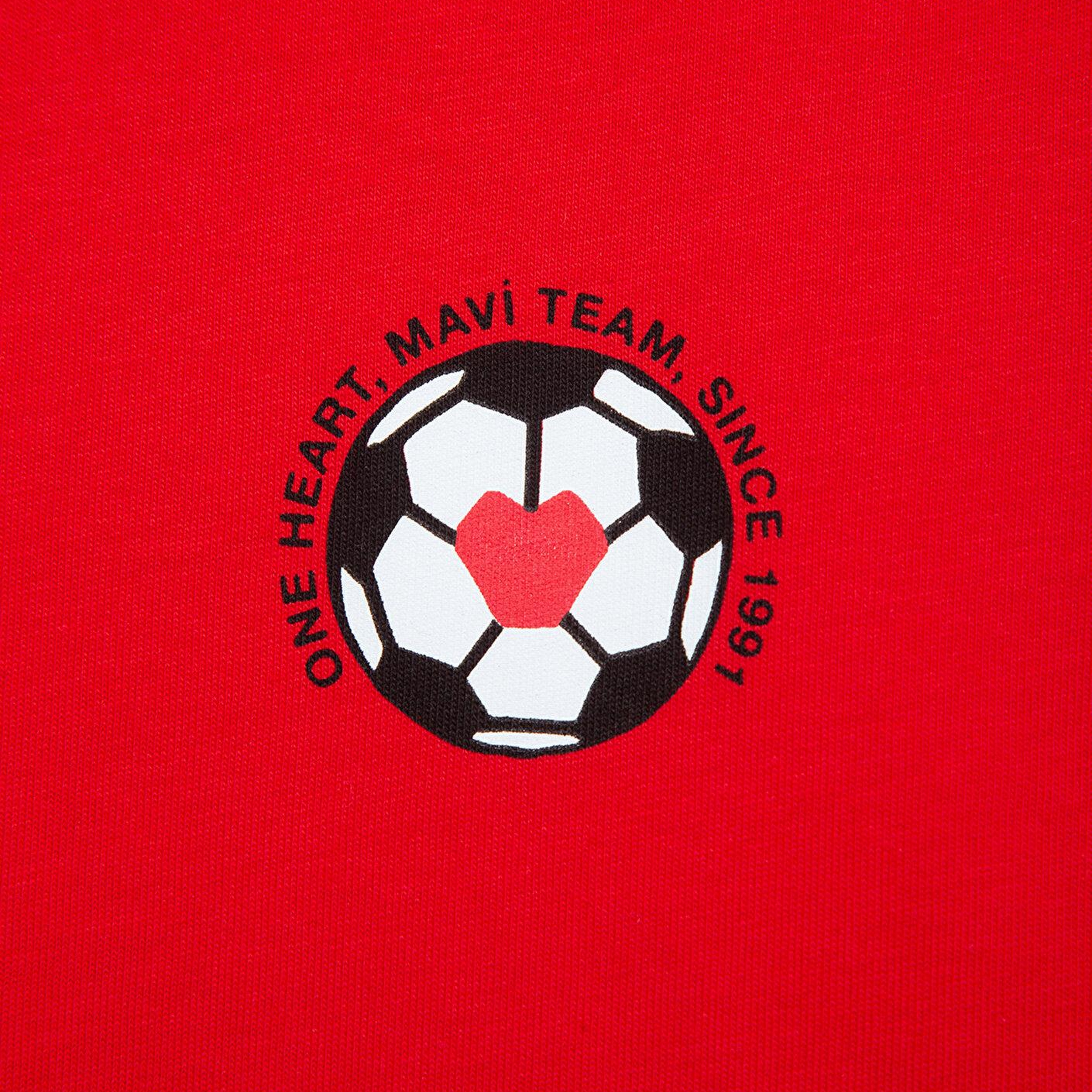 Mavi Team Mavi Futbol Koleksiyonu Baskılı Kırmızı Tişört Regular Fit / Normal Kesim 0620256-70477
