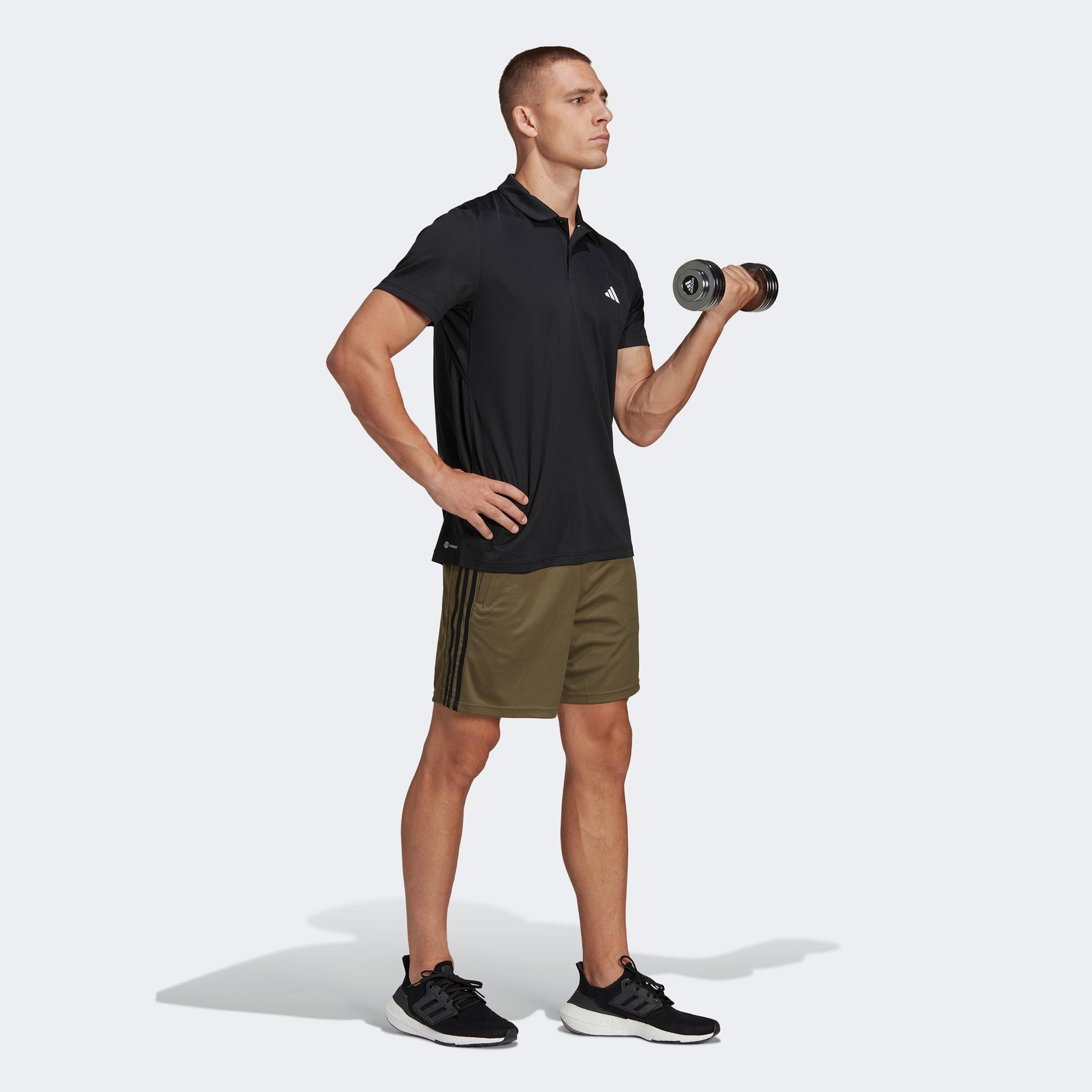 adidas TR-ES Base Erkek Siyah Günlük Polo T-Shirt