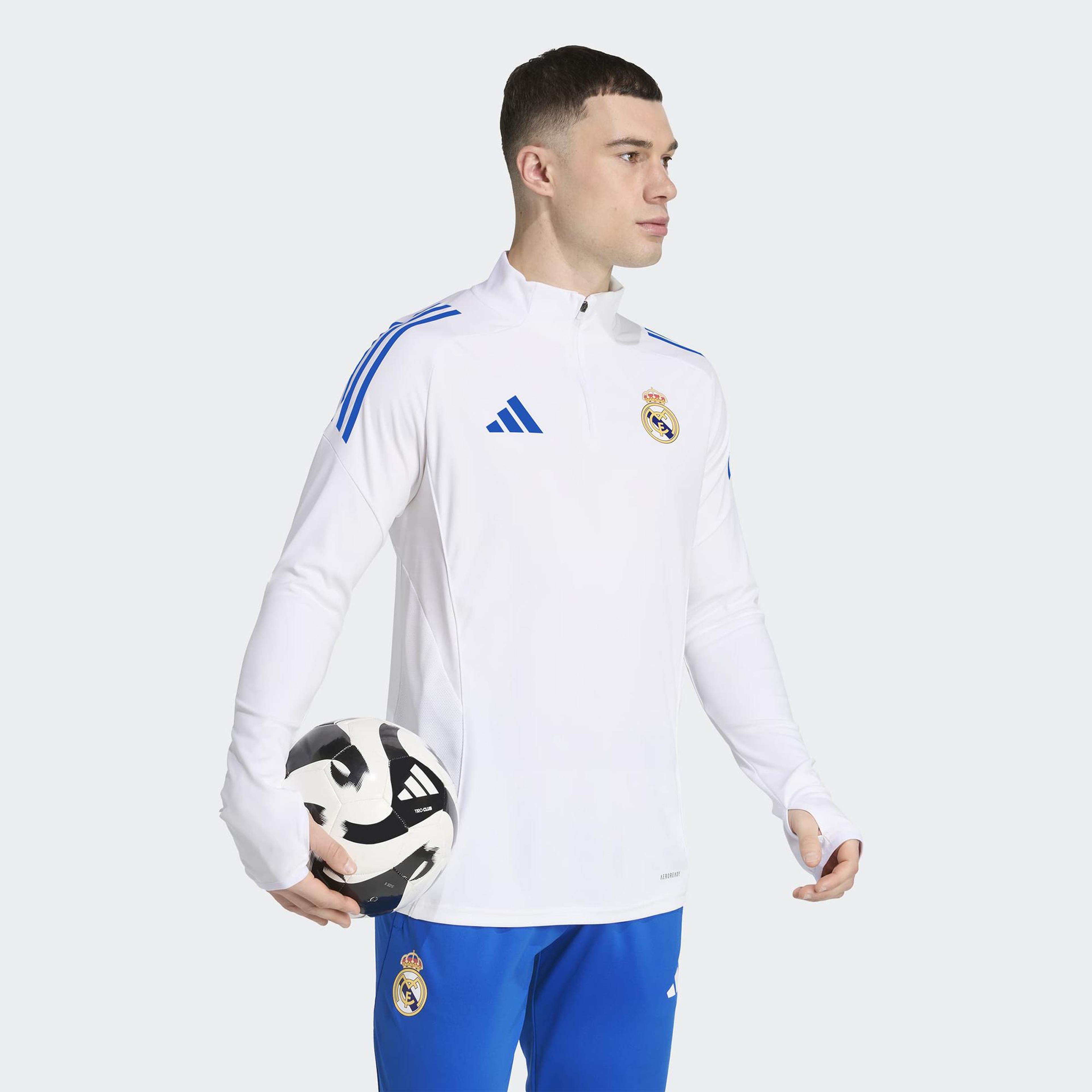adidas Real Madrid Tiro 25 Competition Training Erkek Beyaz Futbol Eşofman Üstü