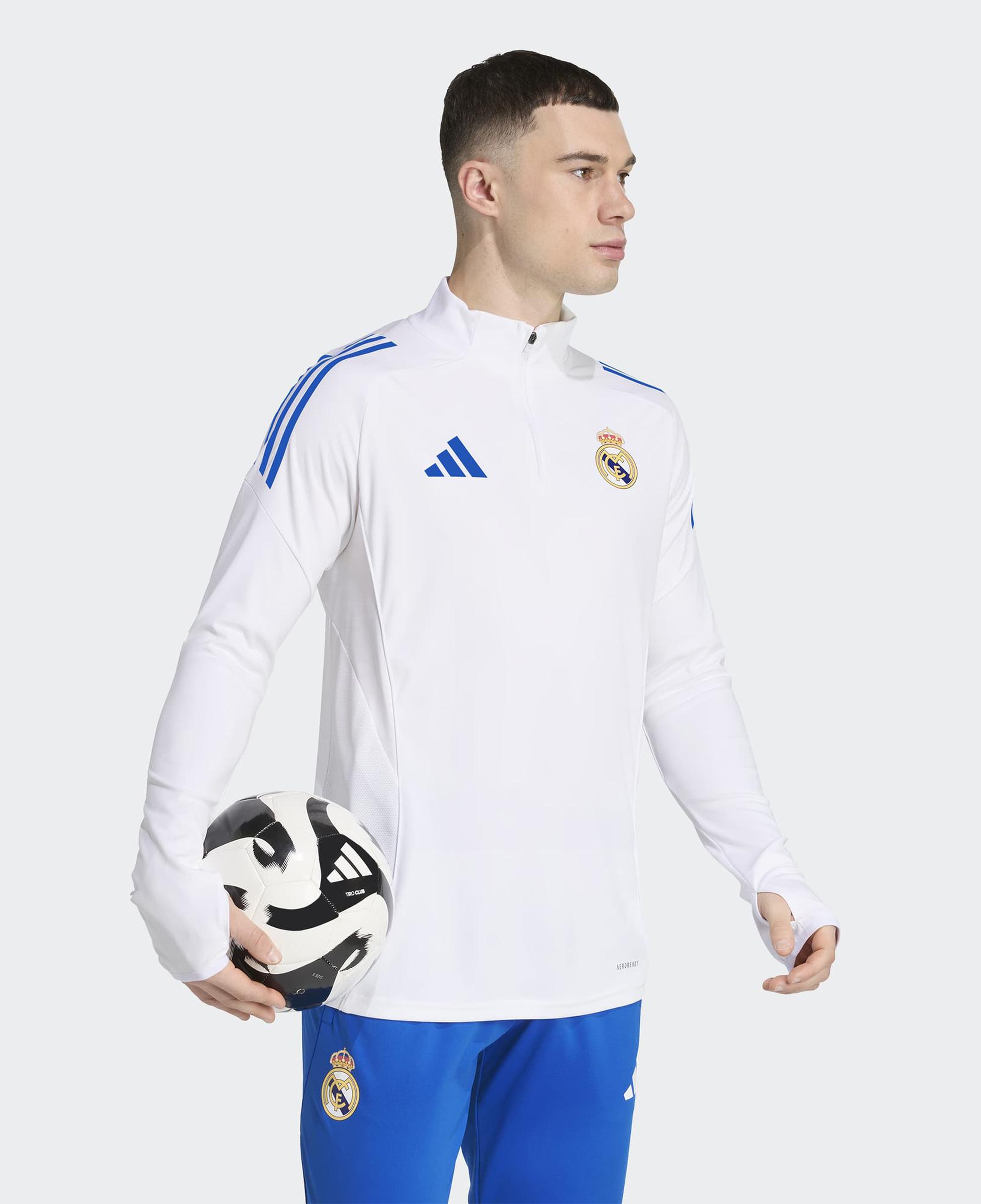 adidas Real Madrid Tiro 25 Competition Training Erkek Beyaz Futbol Eşofman Üstü