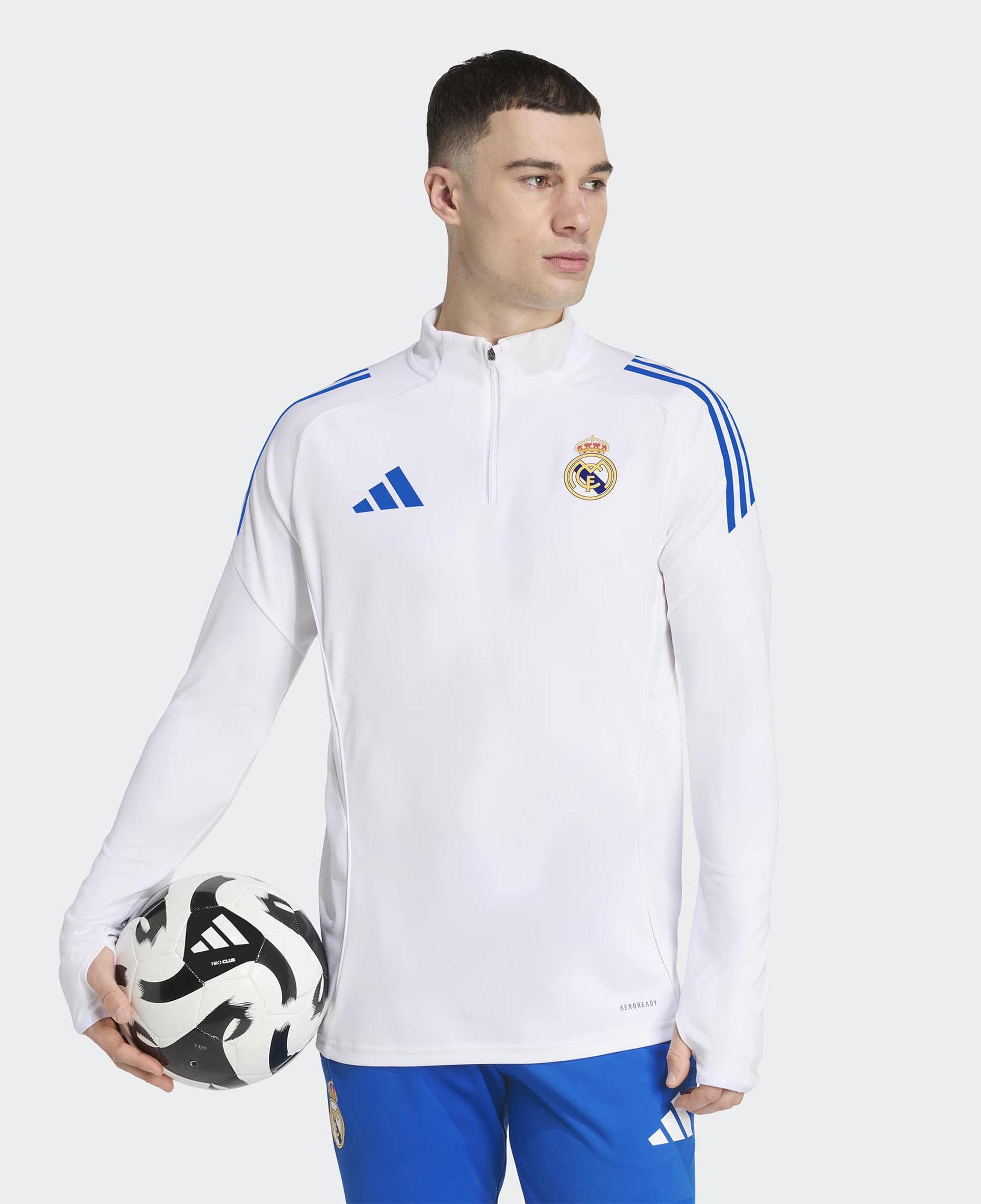 adidas Real Madrid Tiro 25 Competition Training Erkek Beyaz Futbol Eşofman Üstü