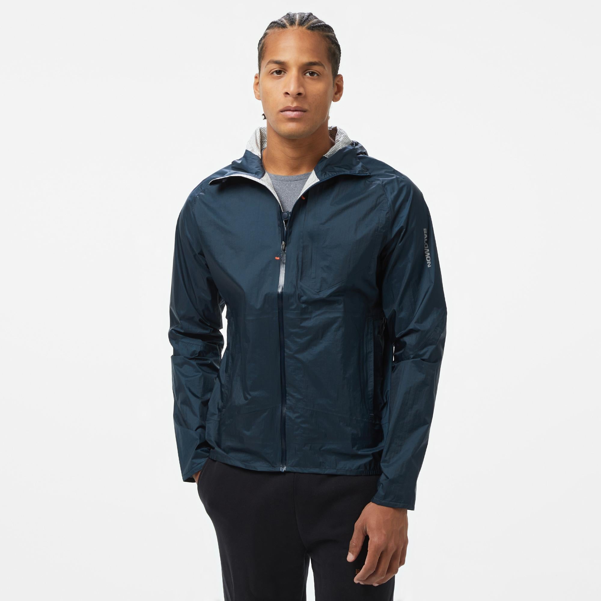 Salomon Bonatti Waterproof Erkek Lacivert Yağmurluk