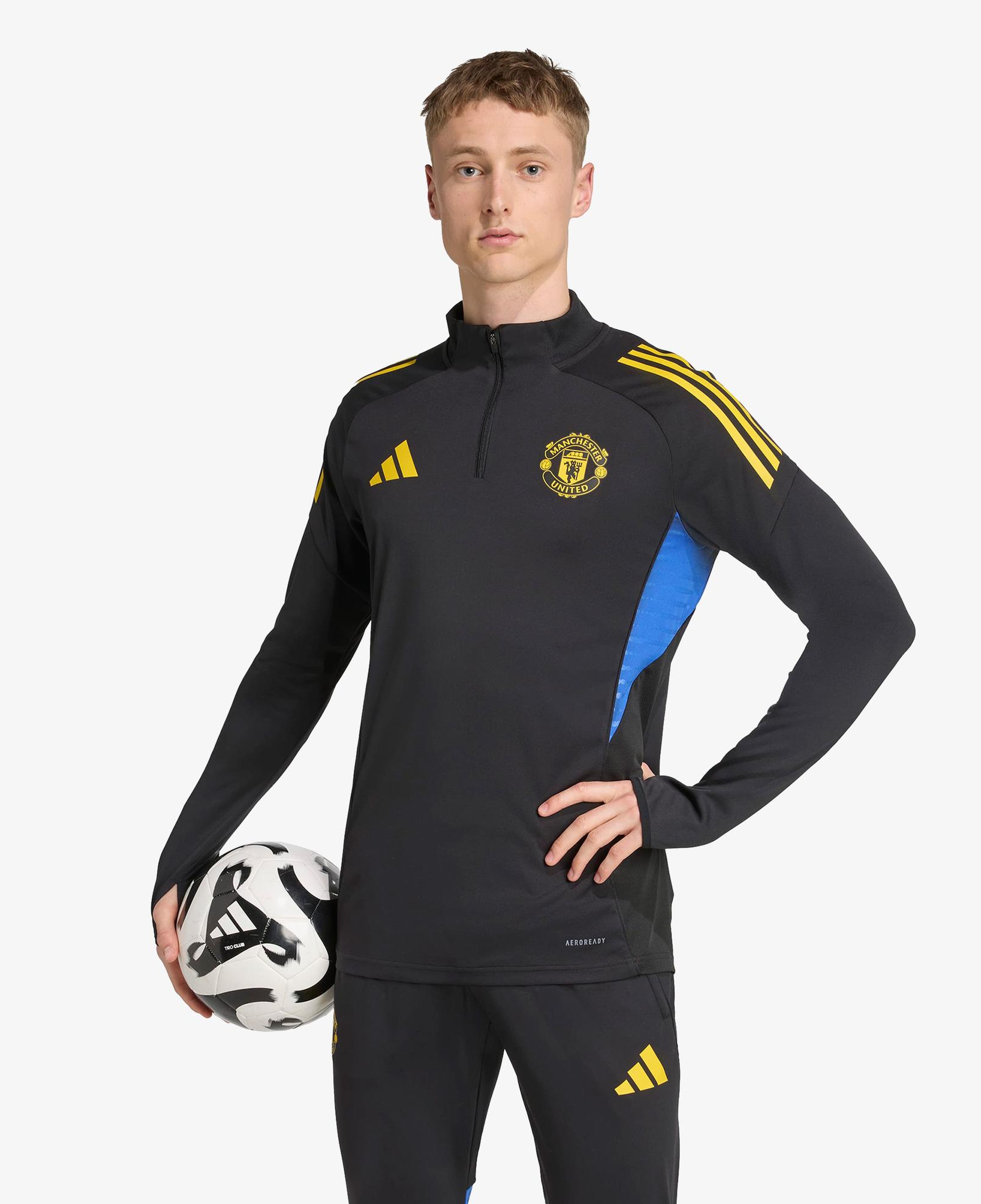 adidas Manchester United Tiro 25 Competition Training Üst Erkek Siyah Futbol Eşofman Üstü