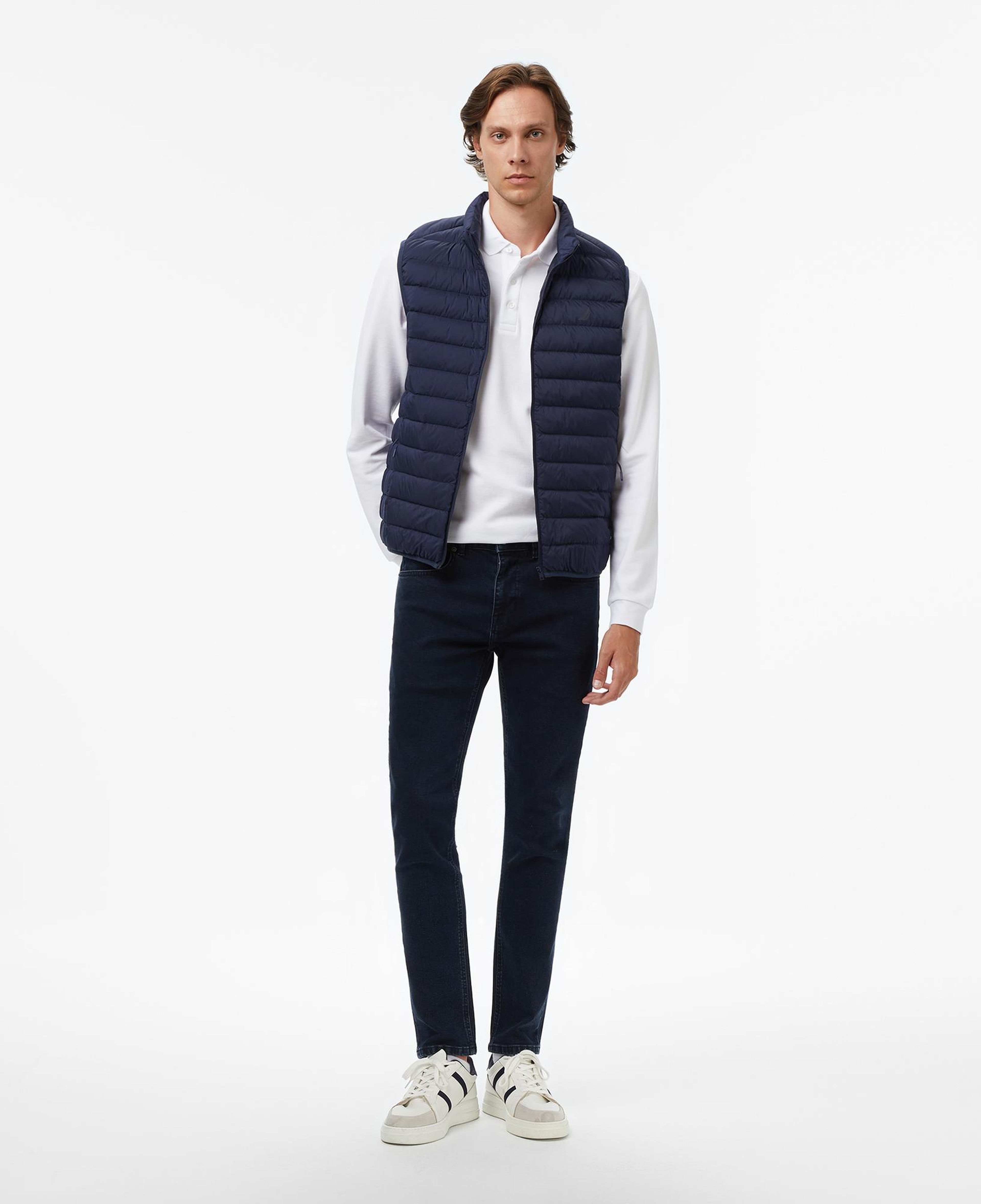 Nautica Erkek Lacivert Regular Fit Su İtici Kaz Tüyü Yelek