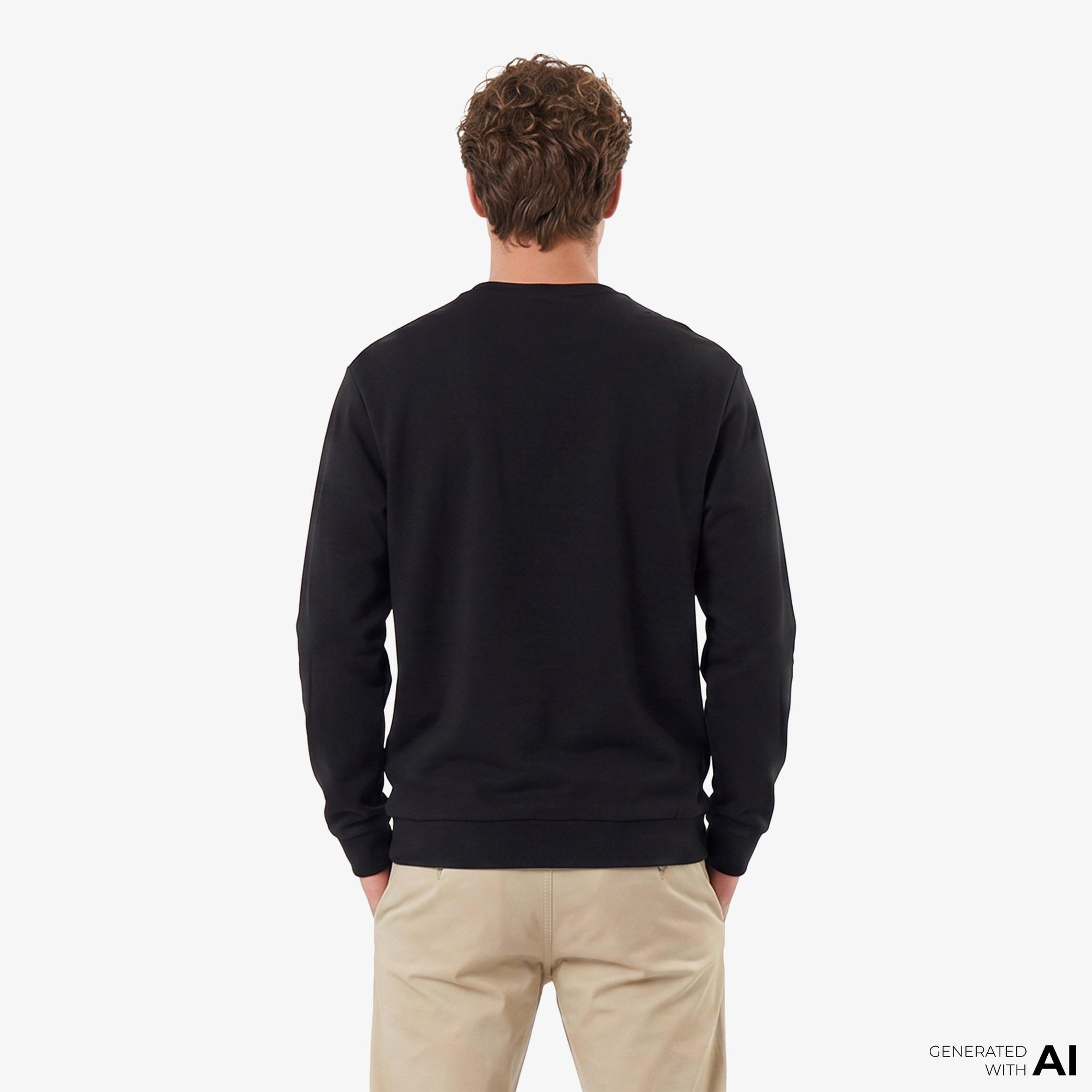 Columbia Nature And Back Crew Erkek Siyah Sweatshirt